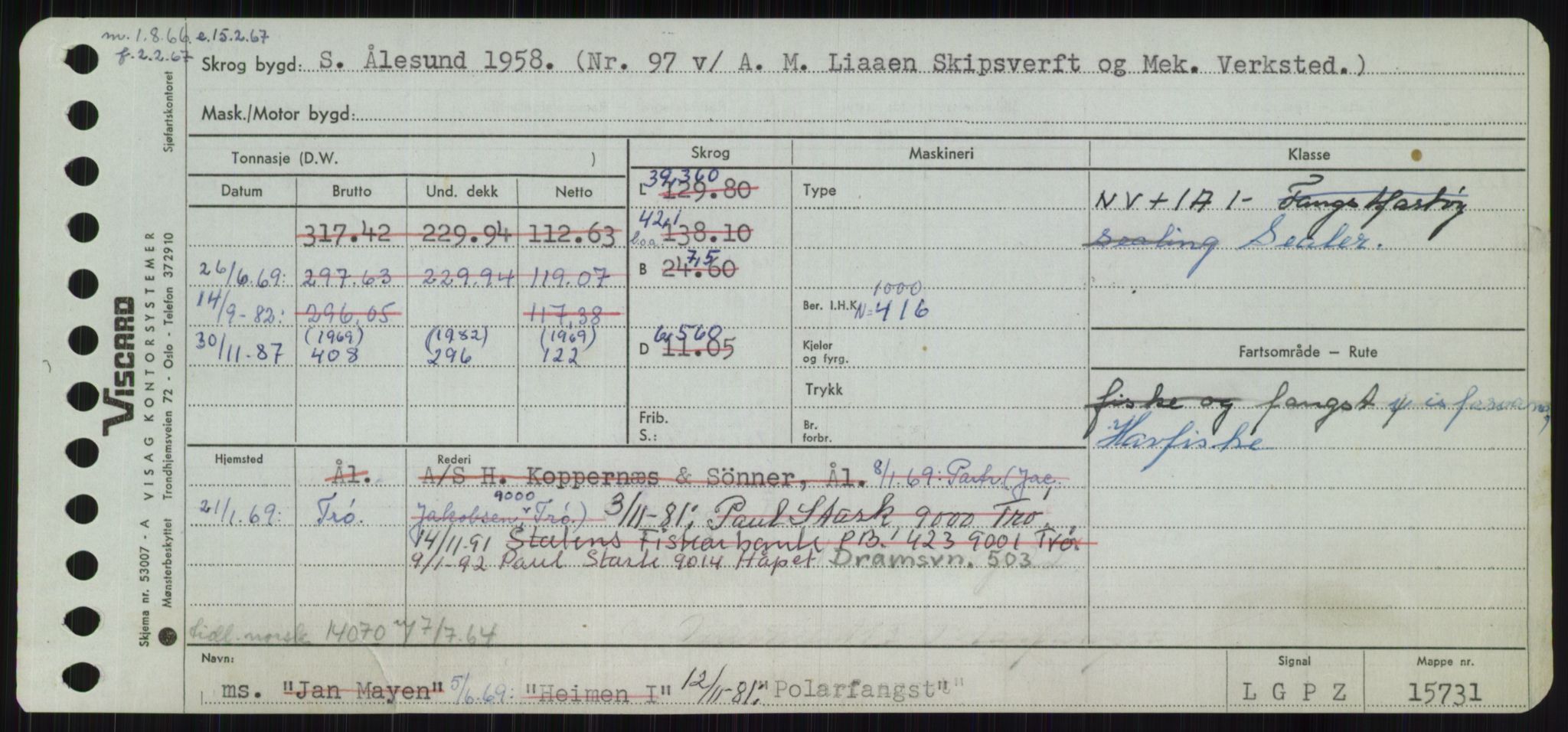 Sjøfartsdirektoratet med forløpere, Skipsmålingen, RA/S-1627/H/Ha/L0004/0002: Fartøy, Mas-R / Fartøy, Odin-R, p. 347