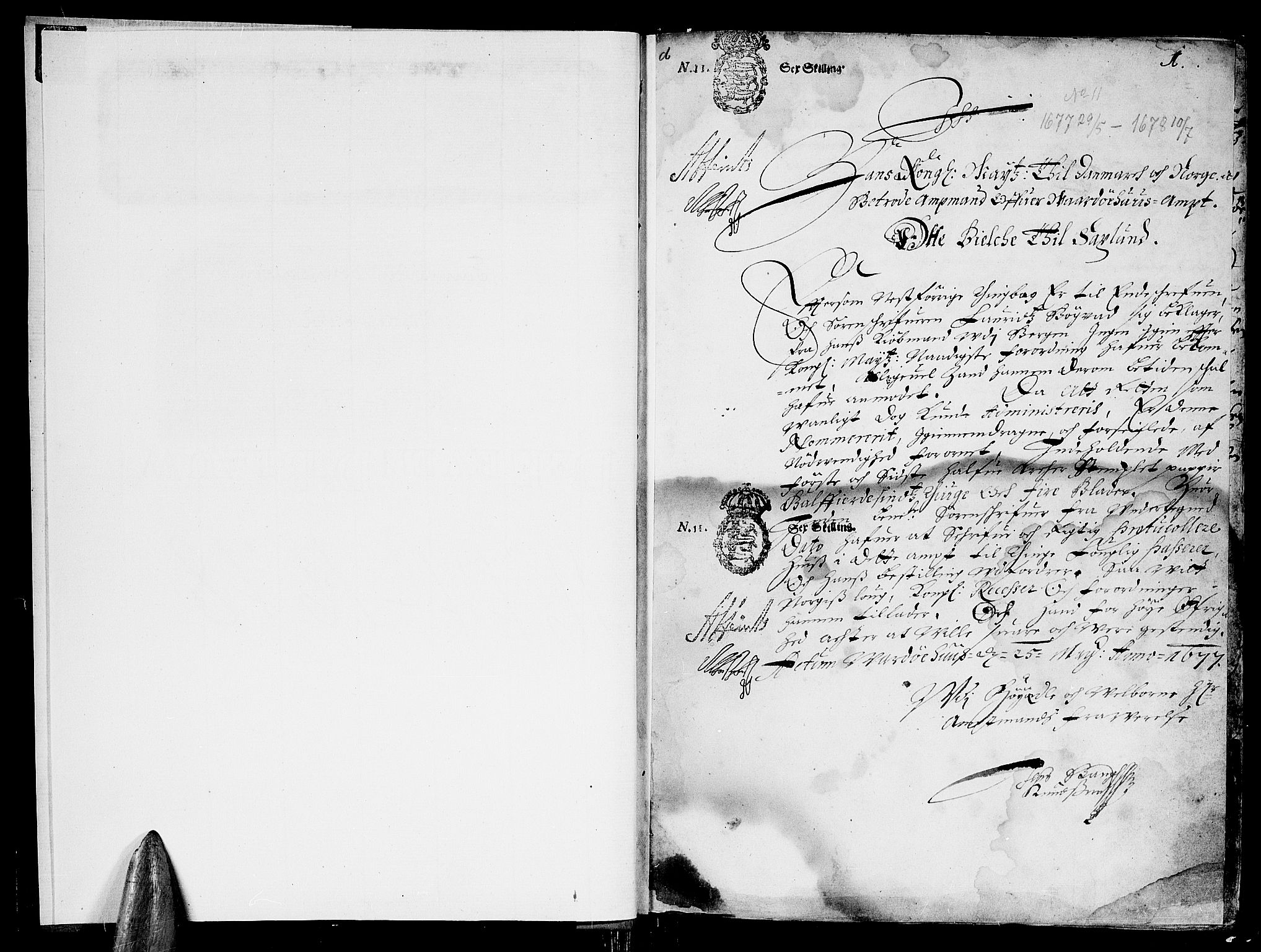 Finnmark sorenskriveri, SATØ/S-0053/F/Fa/L0015: Justisprotokoller, 1677-1678, p. 0b-1a