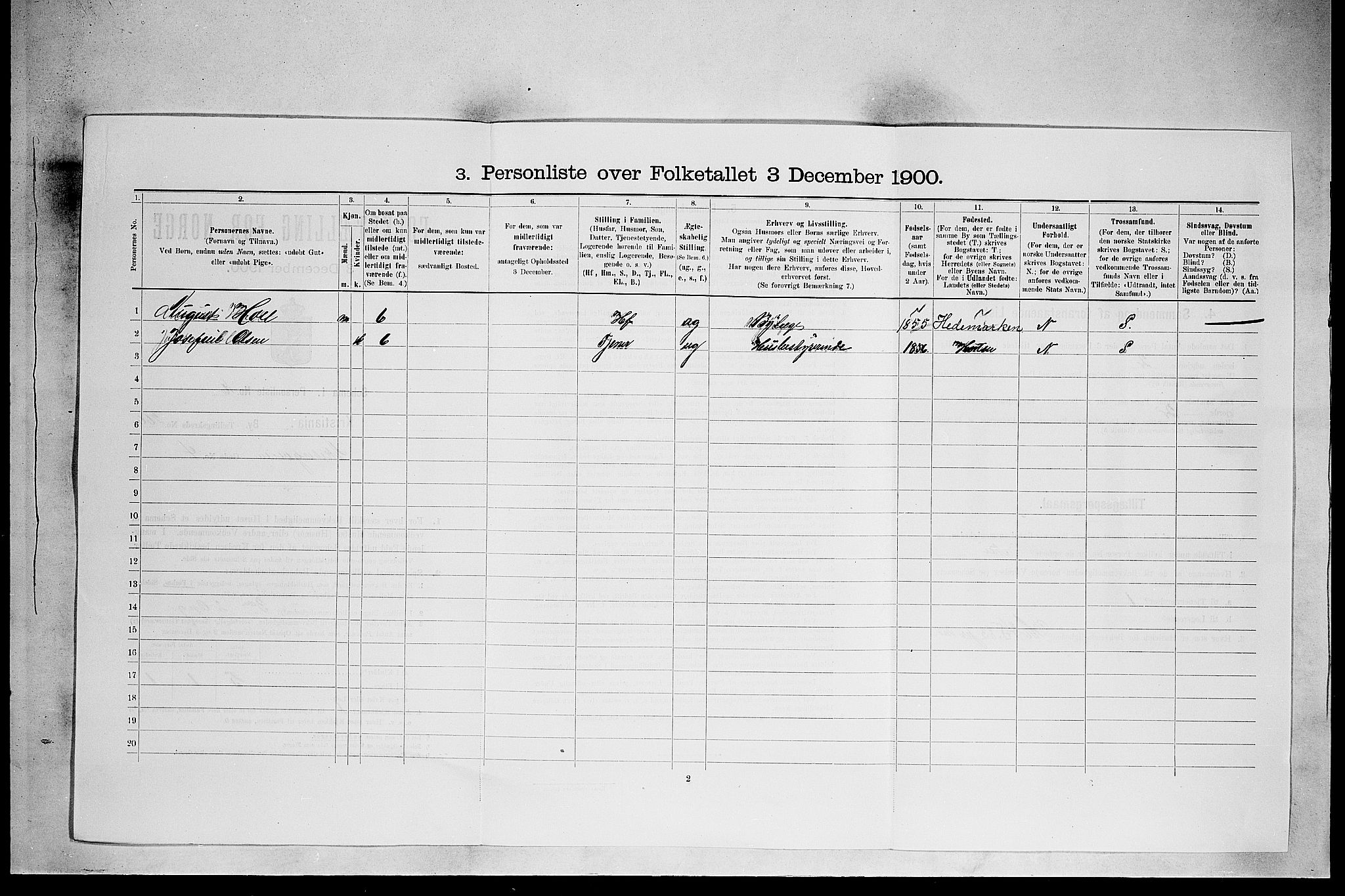 SAO, 1900 census for Kristiania, 1900, p. 26