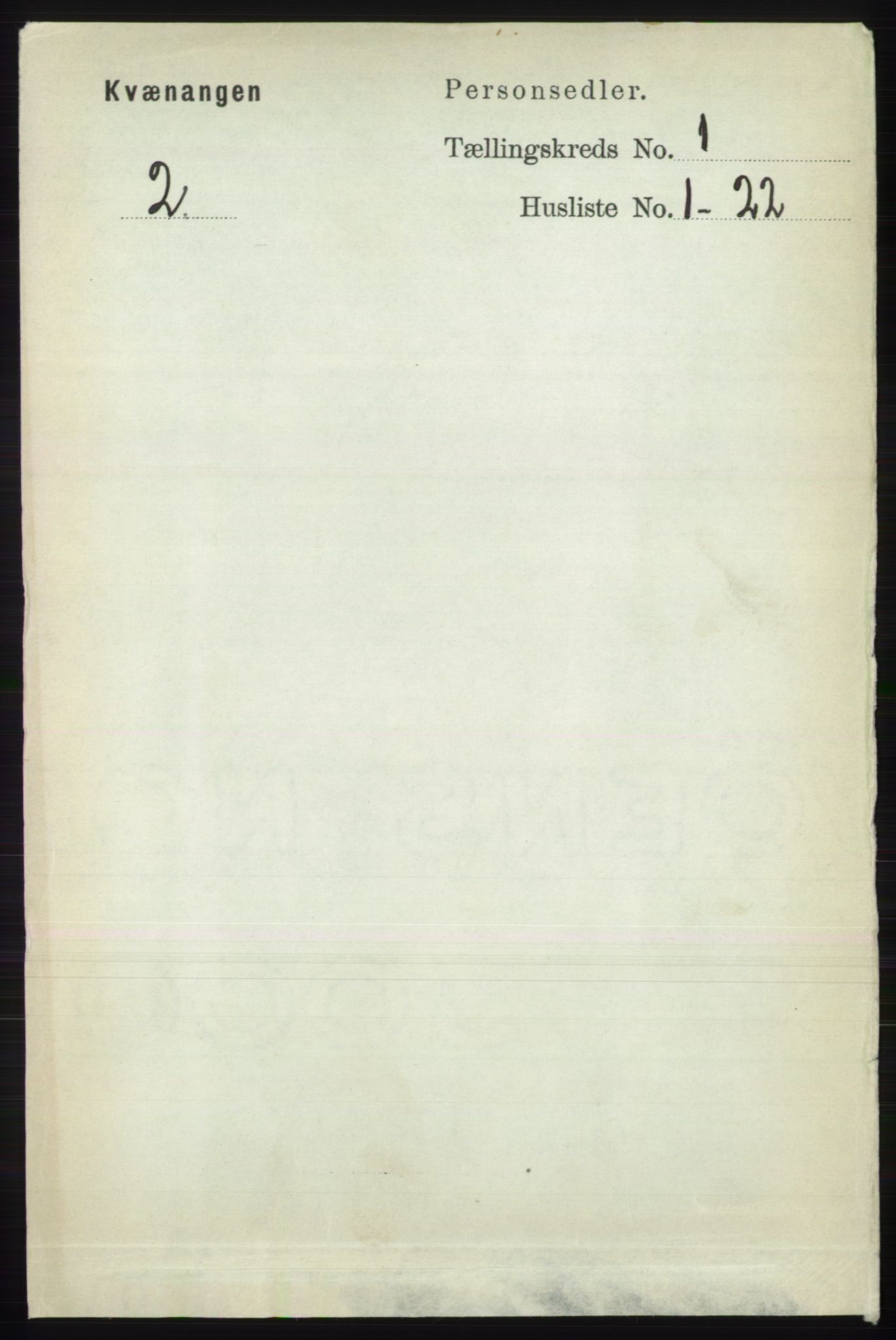 RA, 1891 census for 1943 Kvænangen, 1891, p. 54
