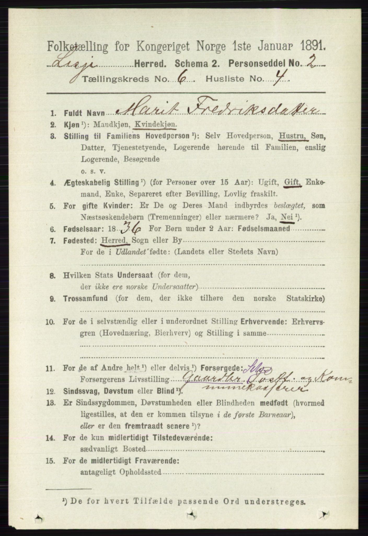 RA, 1891 census for 0512 Lesja, 1891, p. 2154