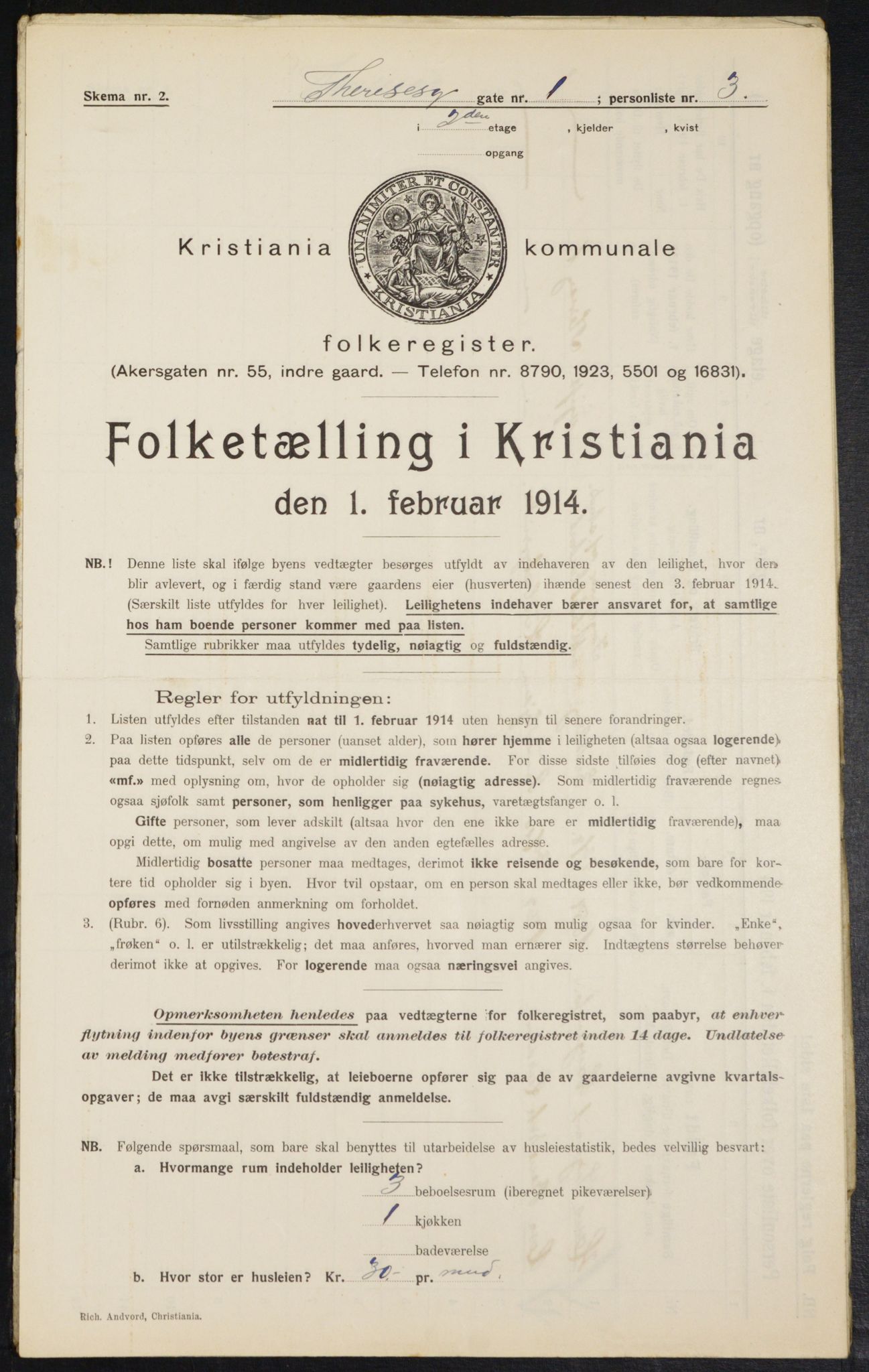 OBA, Municipal Census 1914 for Kristiania, 1914, p. 108572