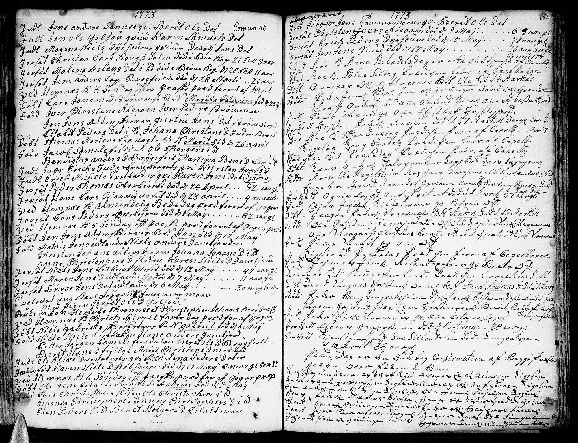 Ministerialprotokoller, klokkerbøker og fødselsregistre - Nordland, SAT/A-1459/825/L0348: Parish register (official) no. 825A04, 1752-1788, p. 218