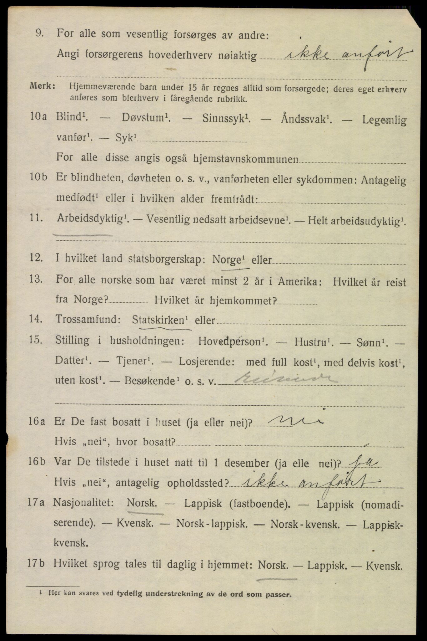 SAT, 1920 census for Bodø, 1920, p. 12838