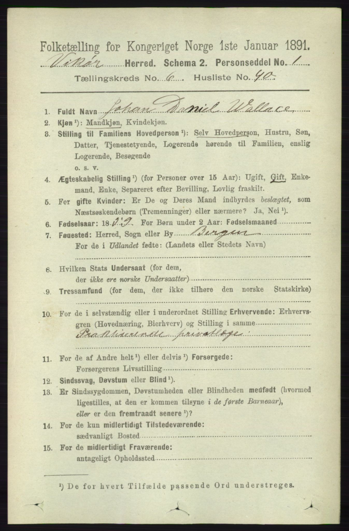 RA, 1891 census for 1238 Vikør, 1891, p. 2012