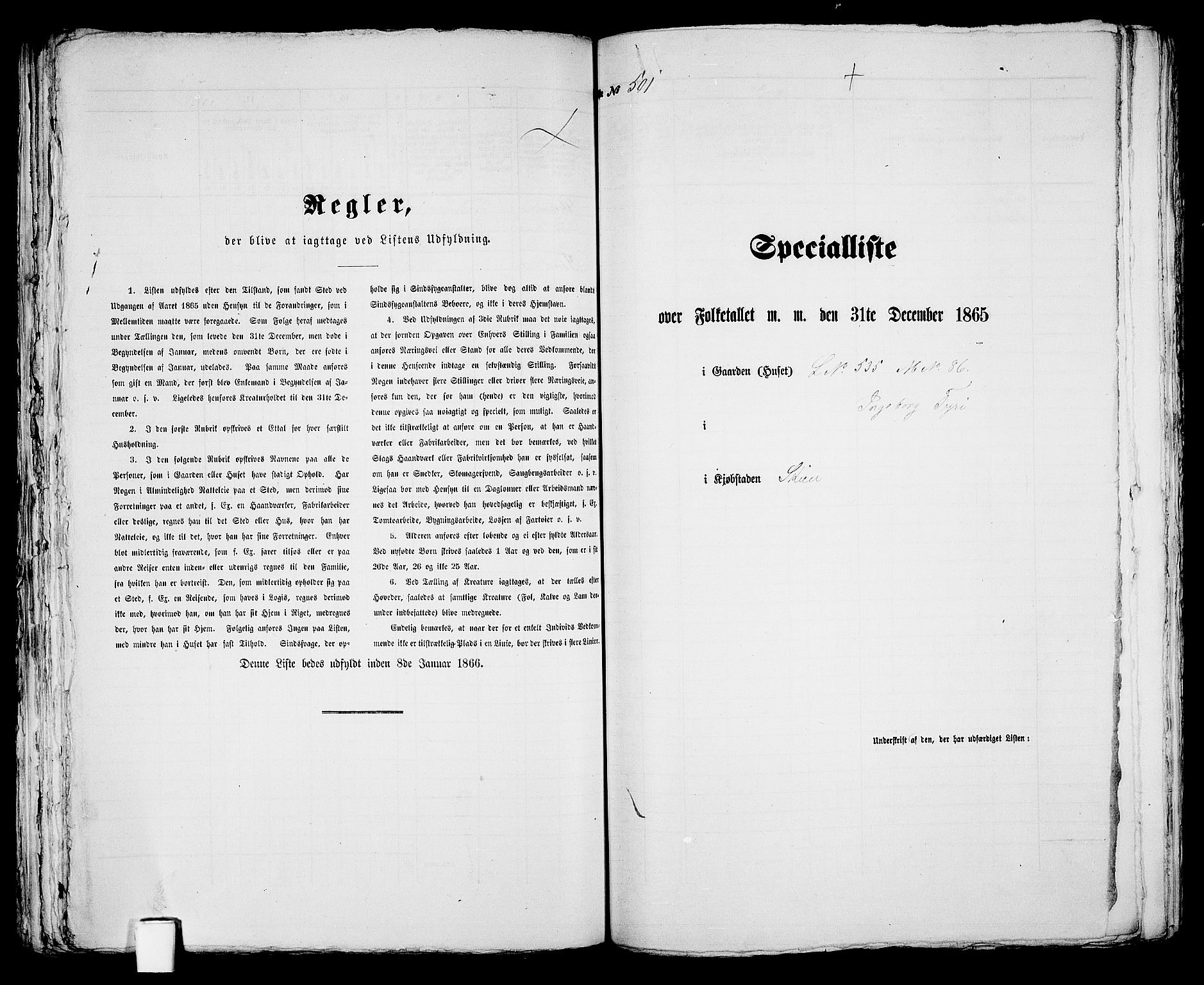 RA, 1865 census for Skien, 1865, p. 1027