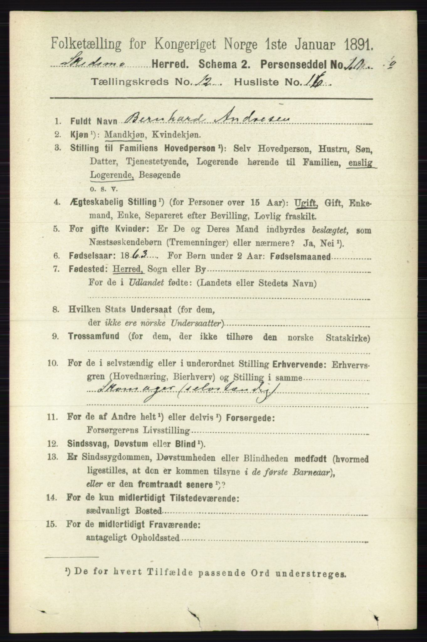 RA, 1891 census for 0231 Skedsmo, 1891, p. 6902