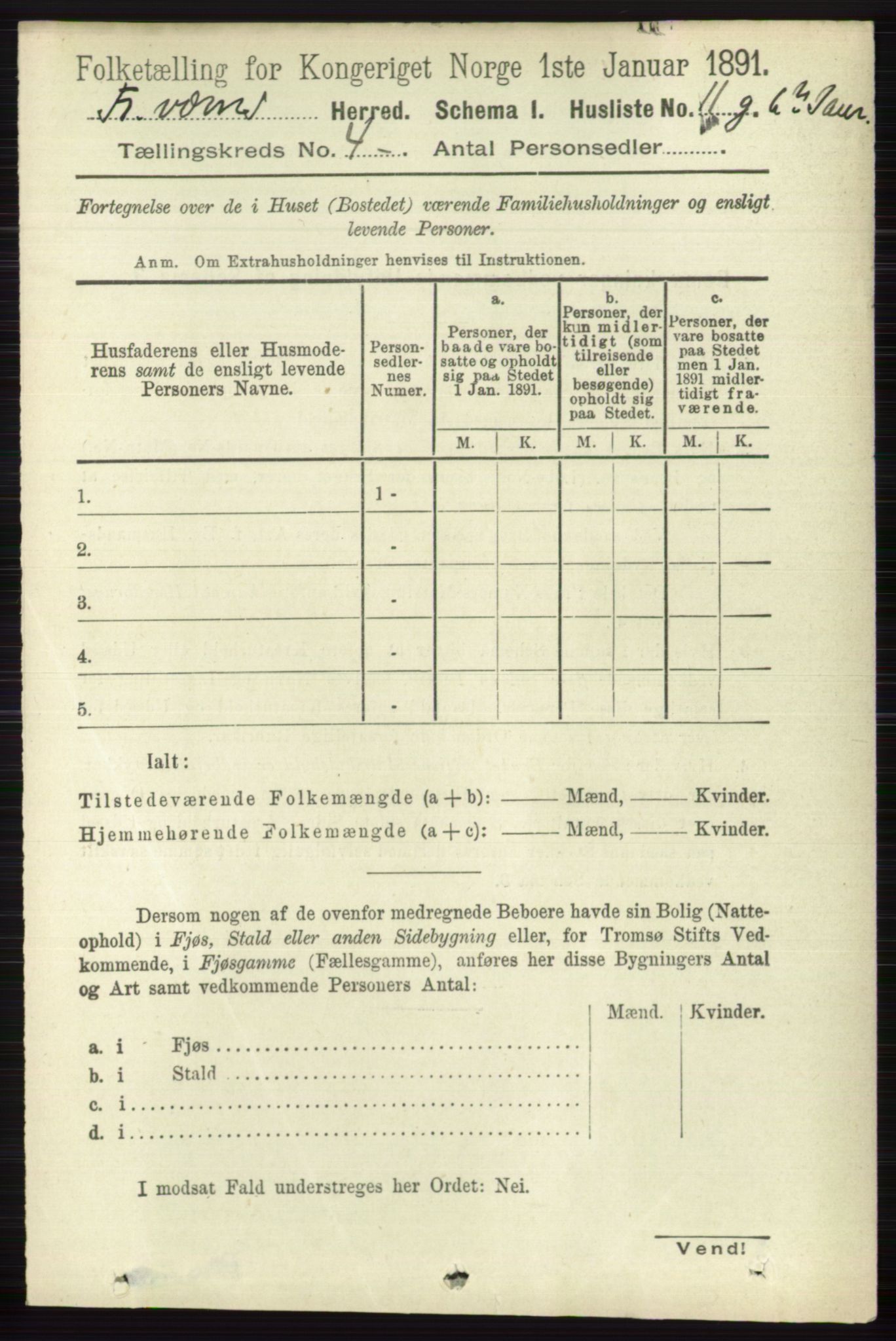RA, 1891 census for 0798 Fredriksvern, 1891, p. 709
