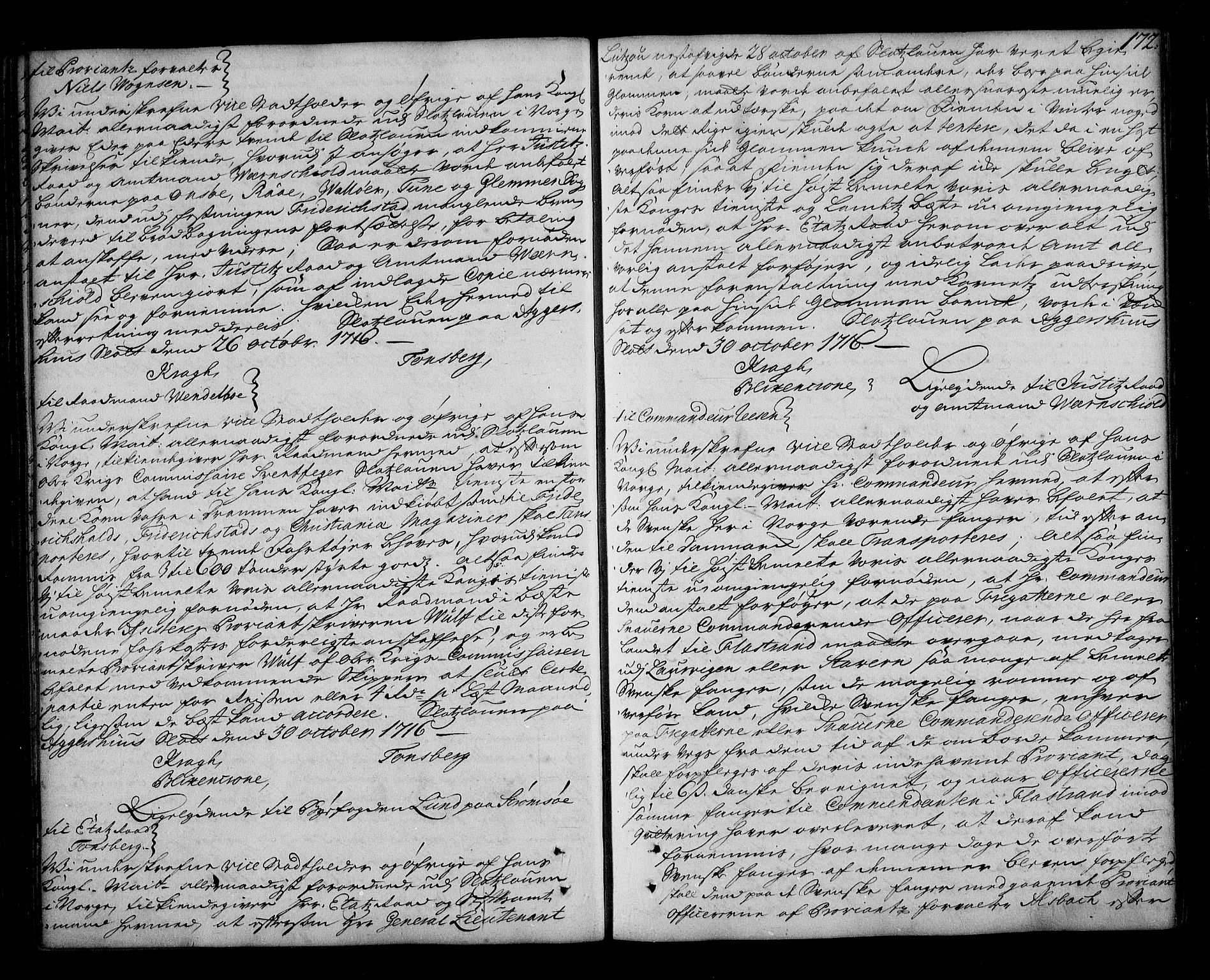 Stattholderembetet 1572-1771, AV/RA-EA-2870/Bd/L0010: Ordreprotokoll, 1715-1717, p. 171b-172a