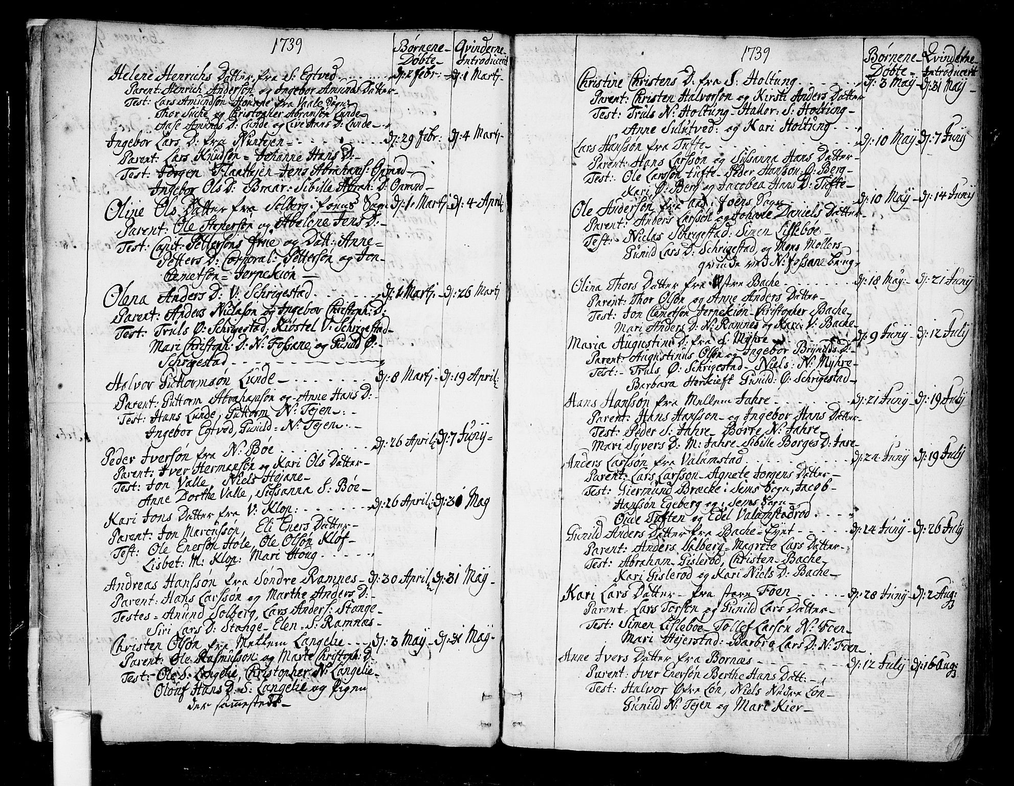 Ramnes kirkebøker, SAKO/A-314/F/Fa/L0001: Parish register (official) no. I 1, 1732-1774, p. 11