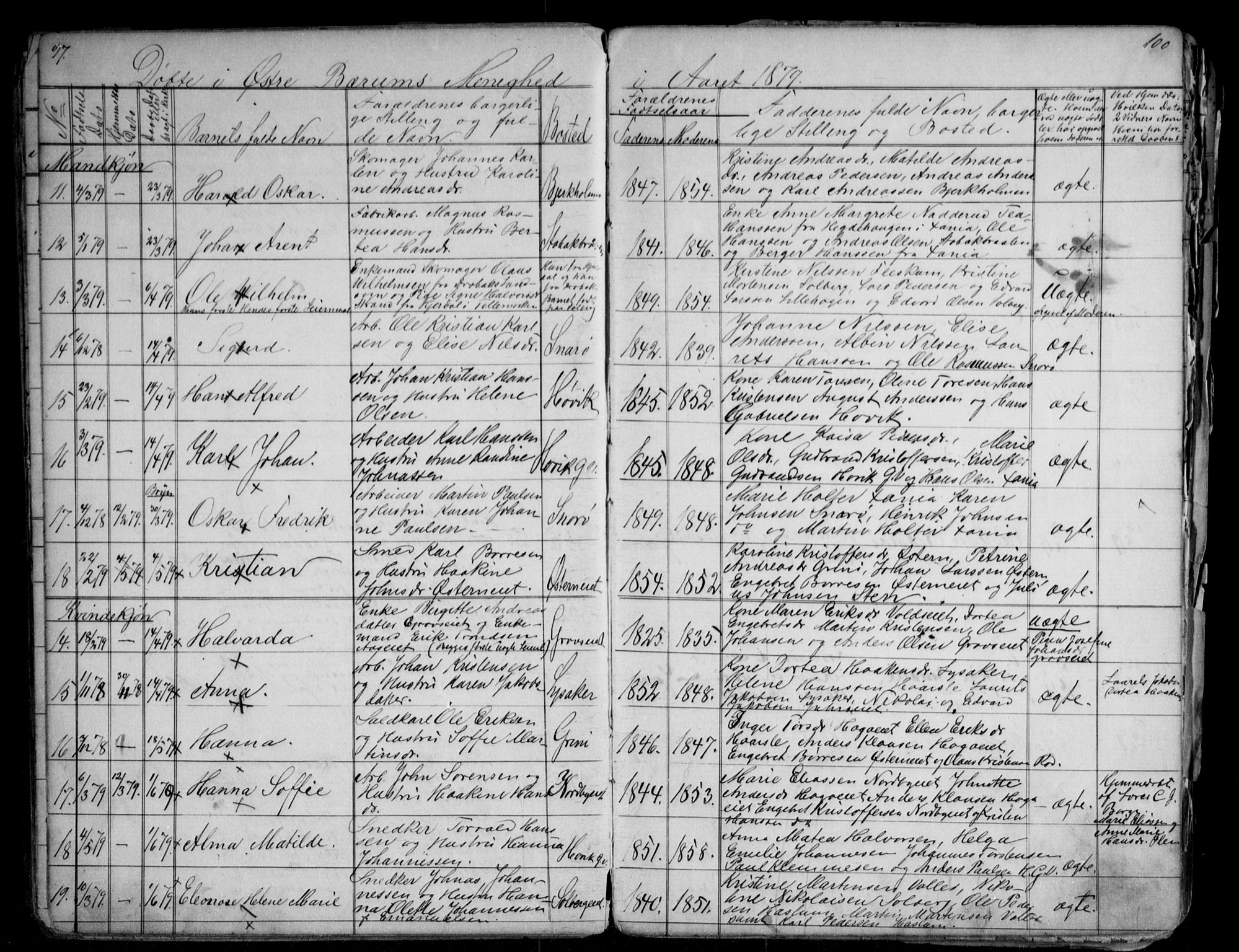 Asker prestekontor Kirkebøker, AV/SAO-A-10256a/G/Gc/L0002: Parish register (copy) no. III 2, 1874-1883, p. 97-98
