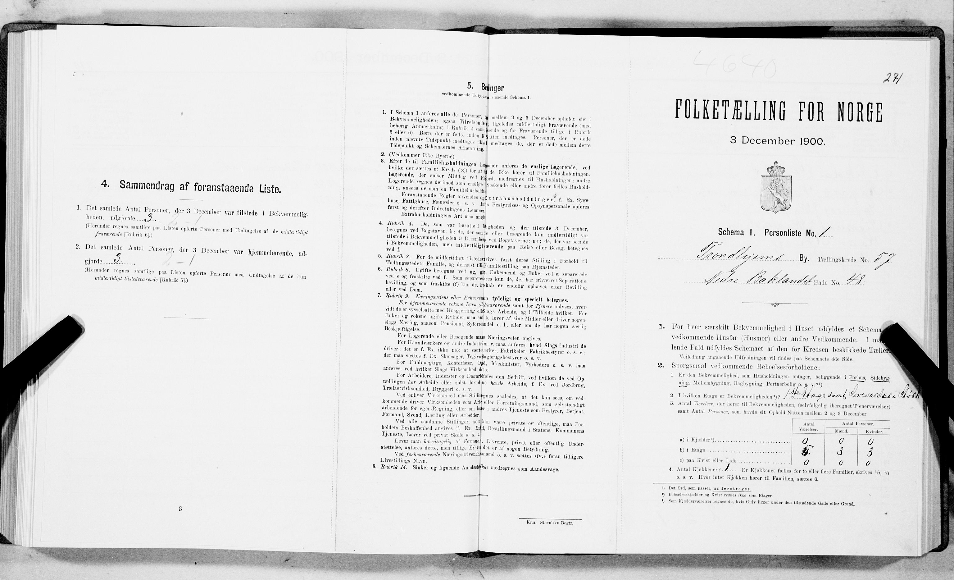 SAT, 1900 census for Trondheim, 1900, p. 9728