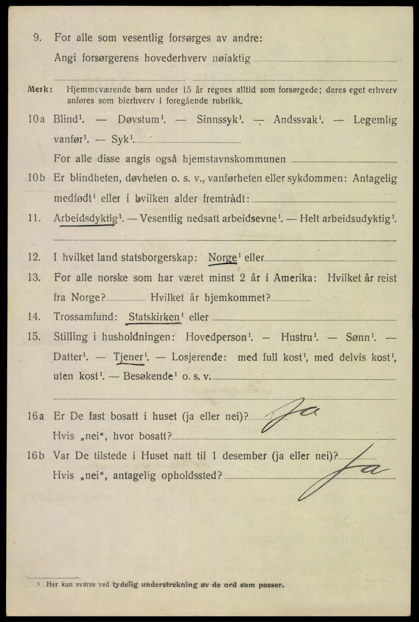 SAK, 1920 census for Kristiansand, 1920, p. 15334