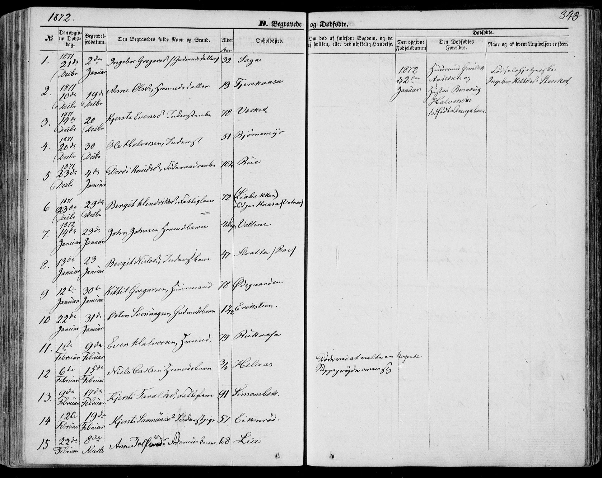 Bø kirkebøker, SAKO/A-257/F/Fa/L0009: Parish register (official) no. 9, 1862-1879, p. 343