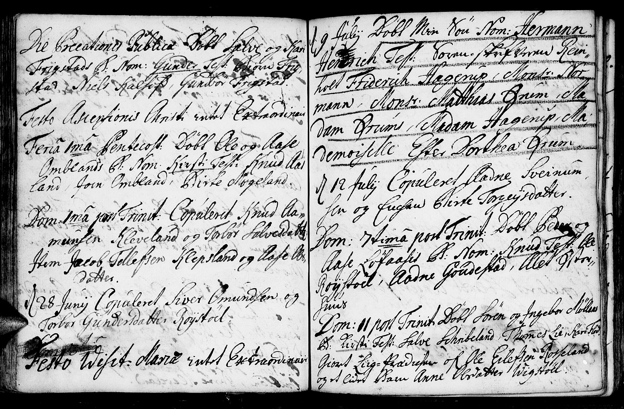 Evje sokneprestkontor, SAK/1111-0008/F/Fa/Faa/L0001: Parish register (official) no. A 1, 1705-1760, p. 66