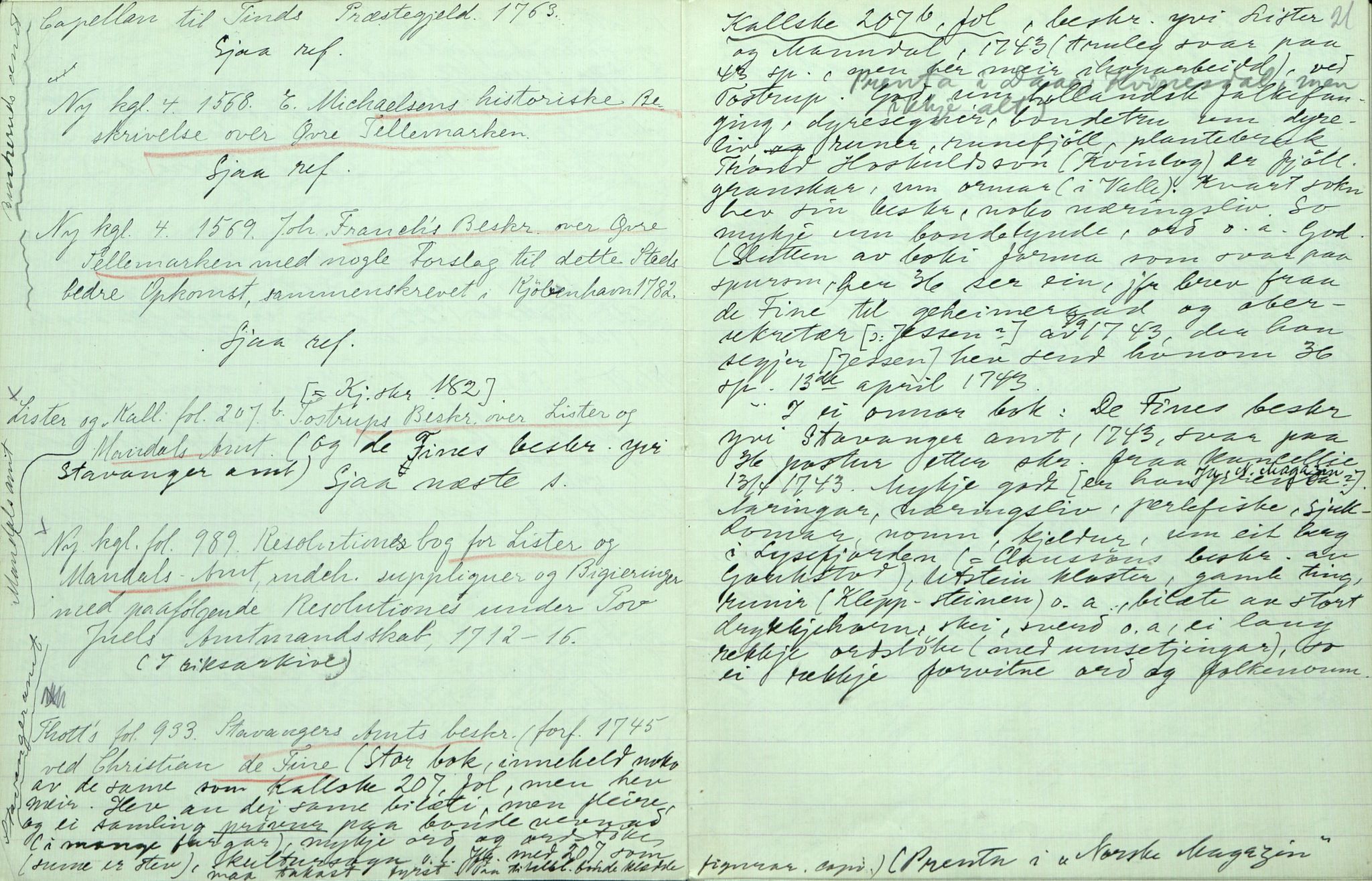 Rikard Berge, TEMU/TGM-A-1003/F/L0006/0037: 201-250 / 237 Handksrifter um Noreg i det store kgl.bibliotek, Kjøpenhamn, 1912, p. 20-21