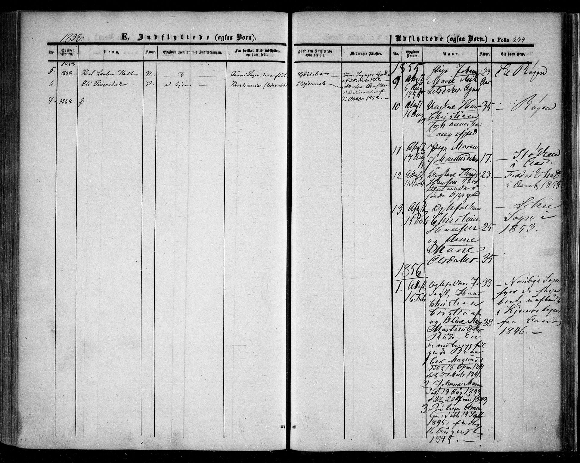 Nesodden prestekontor Kirkebøker, AV/SAO-A-10013/F/Fa/L0007: Parish register (official) no. I 7, 1848-1868, p. 234