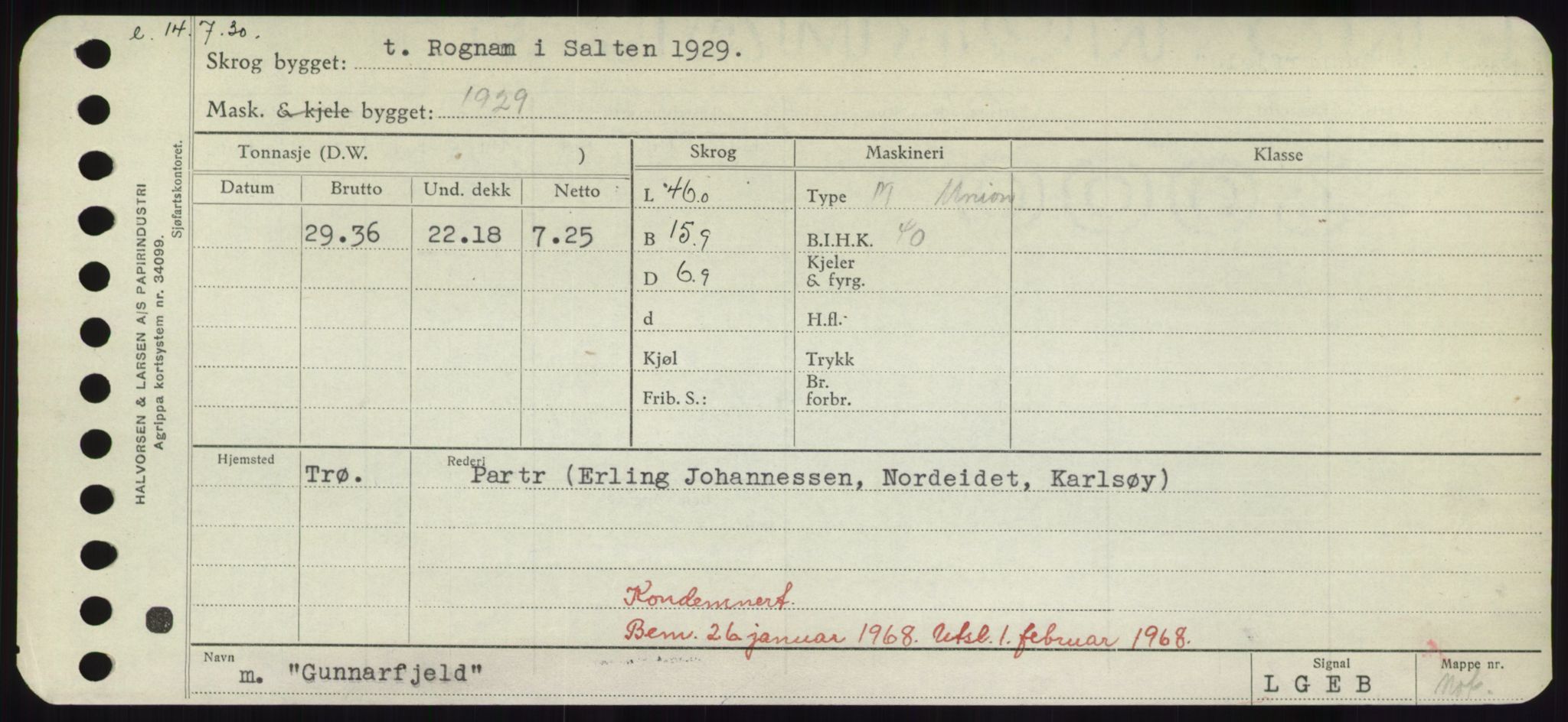 Sjøfartsdirektoratet med forløpere, Skipsmålingen, RA/S-1627/H/Hd/L0013: Fartøy, Gne-Gås, p. 437