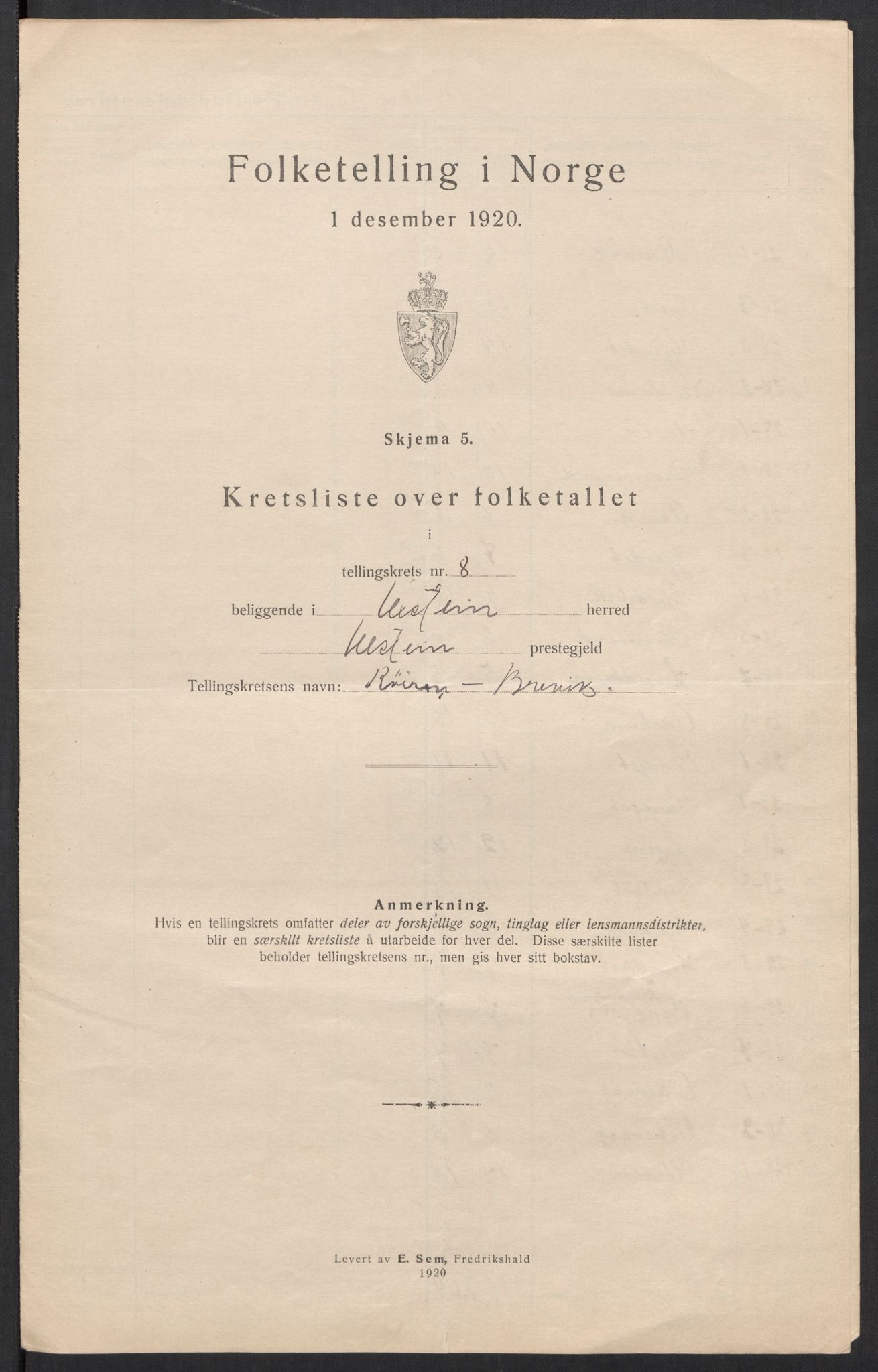 SAT, 1920 census for Ulstein, 1920, p. 35