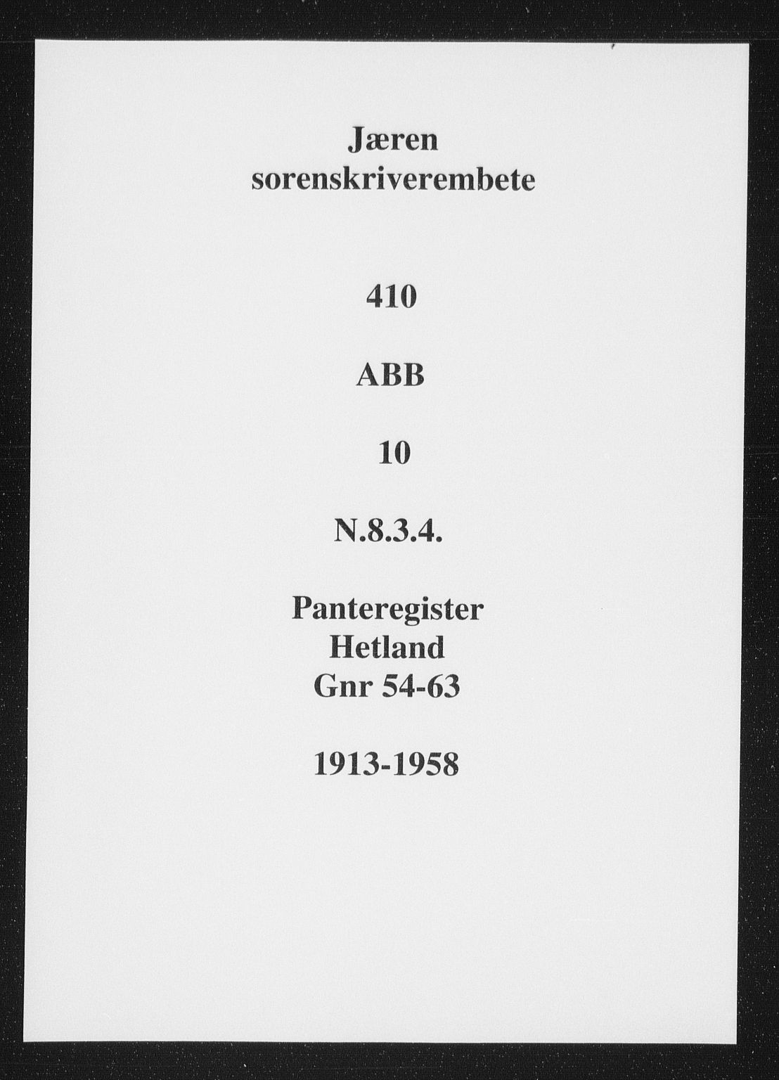 Jæren sorenskriveri, SAST/A-100310/01/4/41/41ABB/L0010: Mortgage register no. 41 ABB10, 1913