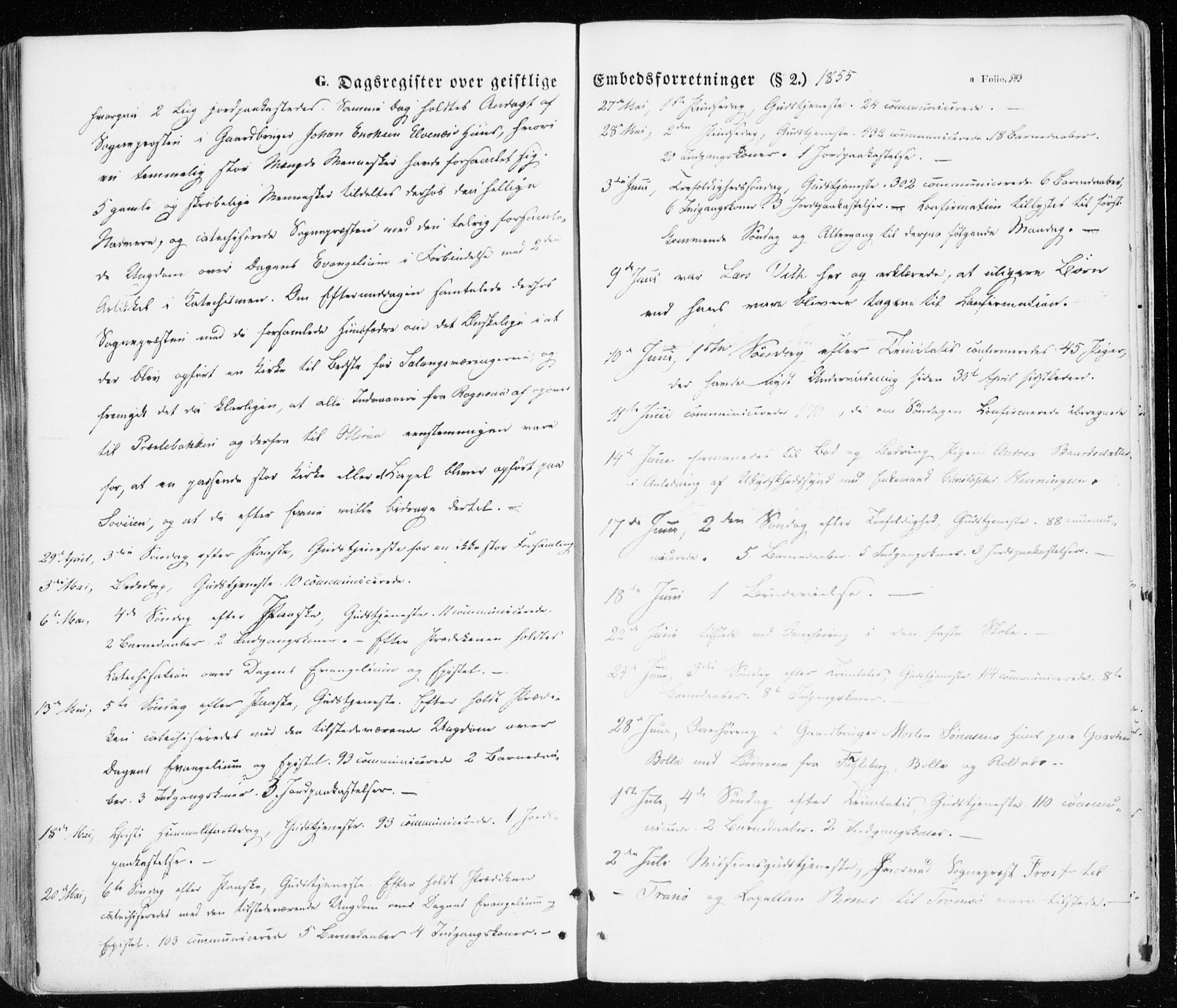 Ibestad sokneprestembete, SATØ/S-0077/H/Ha/Haa/L0008kirke: Parish register (official) no. 8, 1850-1859, p. 583