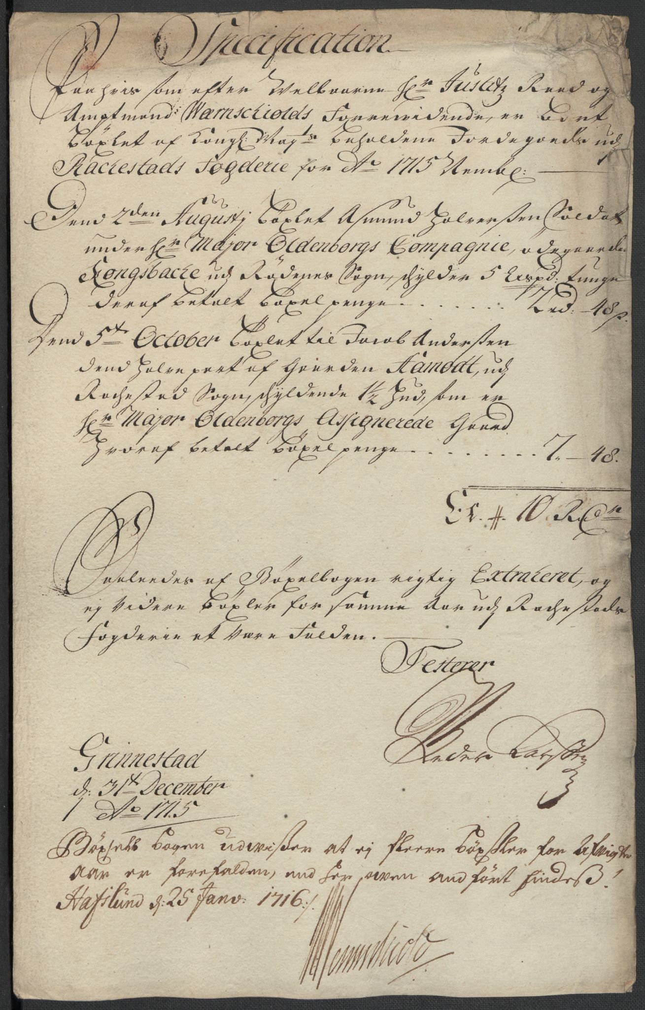 Rentekammeret inntil 1814, Reviderte regnskaper, Fogderegnskap, RA/EA-4092/R07/L0310: Fogderegnskap Rakkestad, Heggen og Frøland, 1715, p. 205