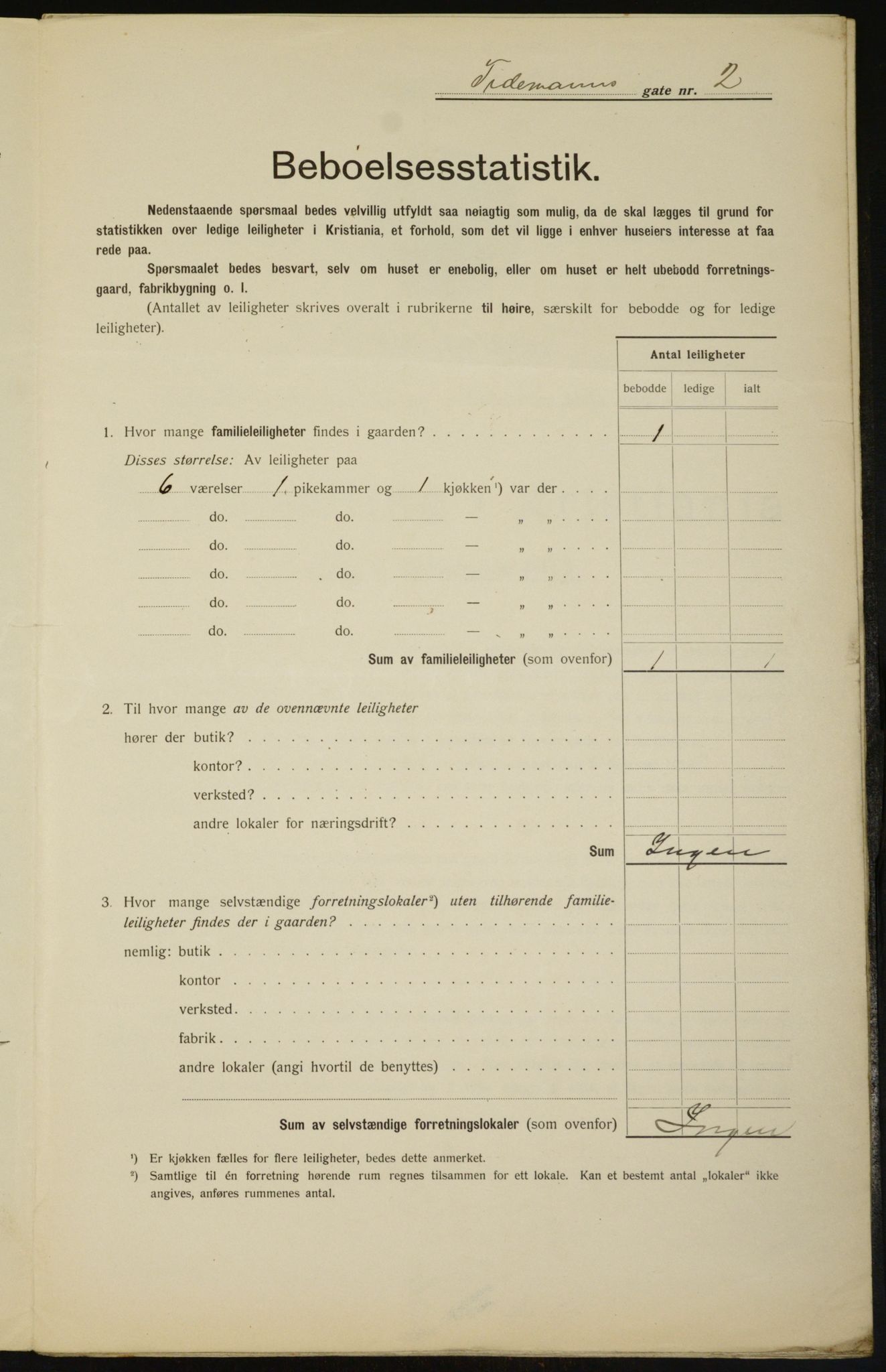 OBA, Municipal Census 1912 for Kristiania, 1912, p. 111365