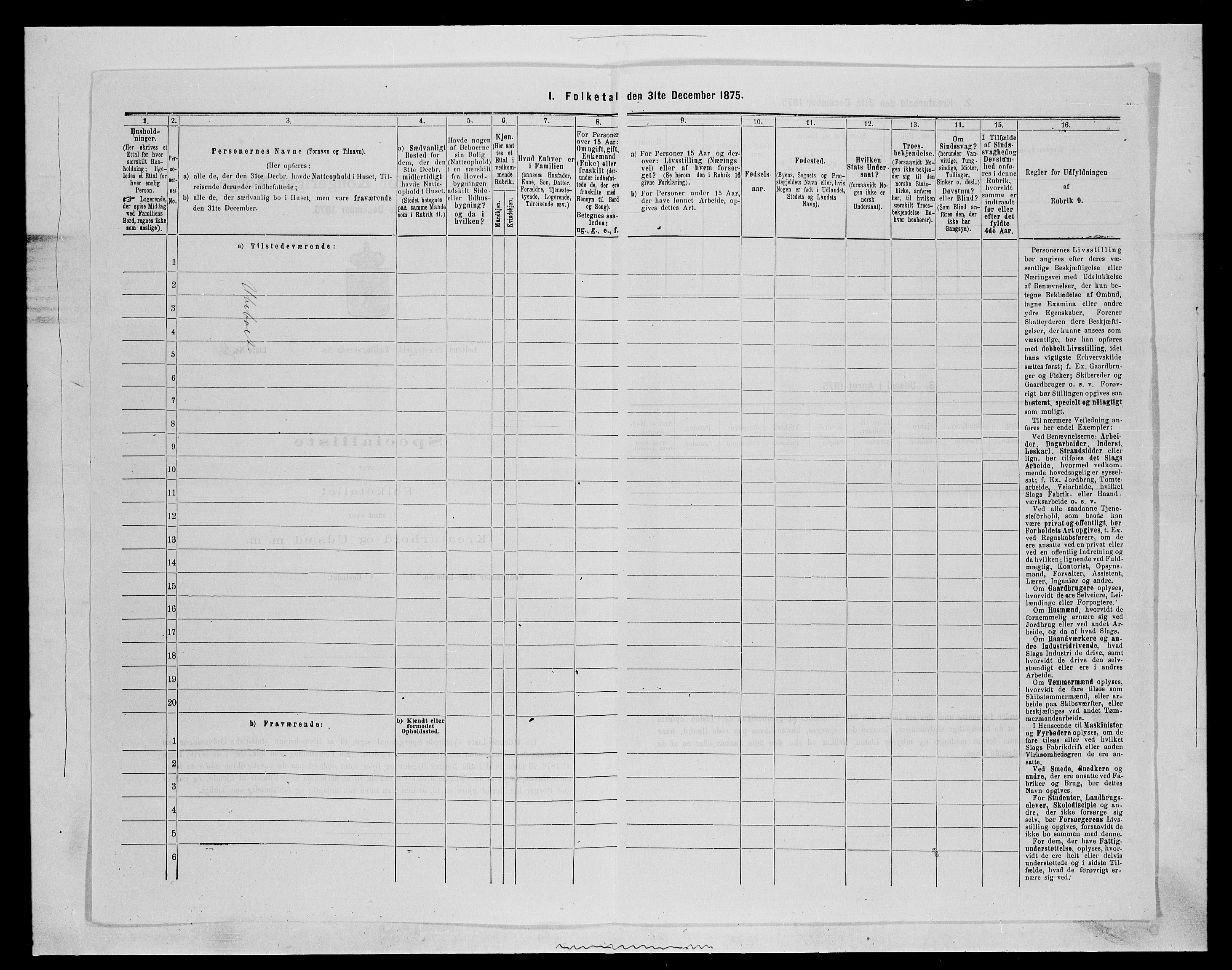 SAH, 1875 census for 0415P Løten, 1875, p. 1245