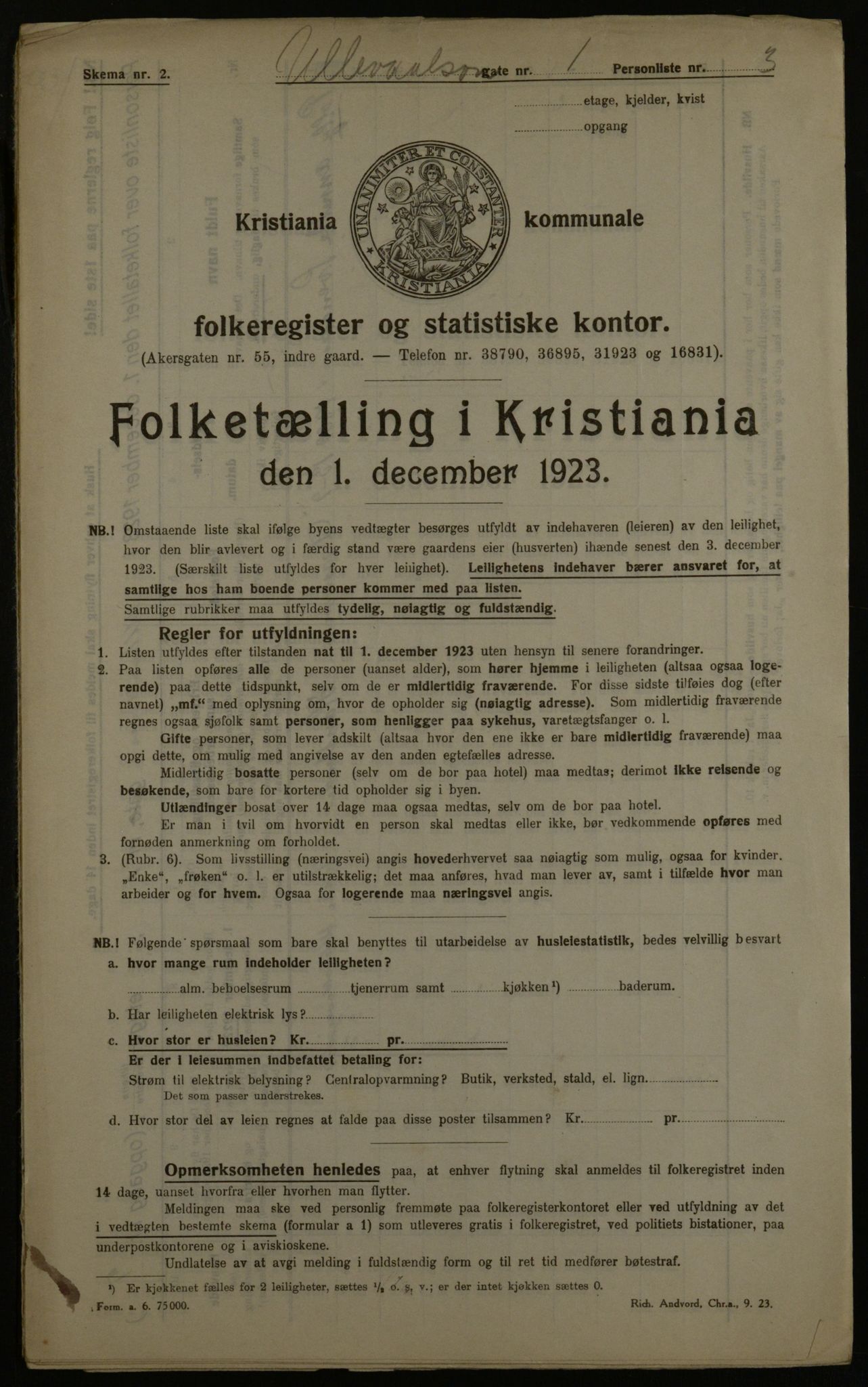 OBA, Municipal Census 1923 for Kristiania, 1923, p. 131331