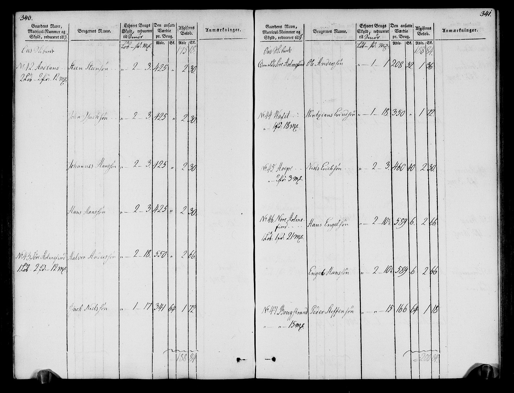 Rentekammeret inntil 1814, Realistisk ordnet avdeling, AV/RA-EA-4070/N/Ne/Nea/L0109: Sunnhordland og Hardanger fogderi. Oppebørselsregister, 1803-1804, p. 174