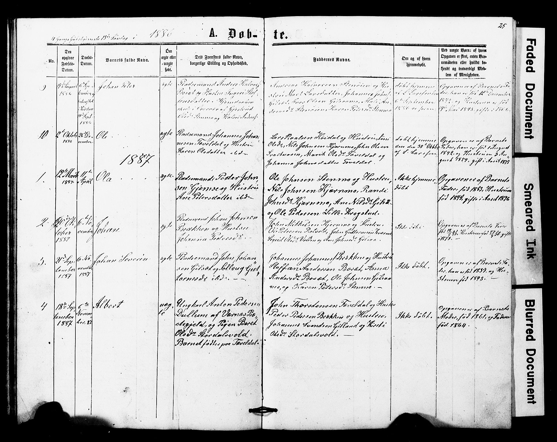 Ministerialprotokoller, klokkerbøker og fødselsregistre - Nord-Trøndelag, SAT/A-1458/707/L0052: Parish register (copy) no. 707C01, 1864-1897, p. 25