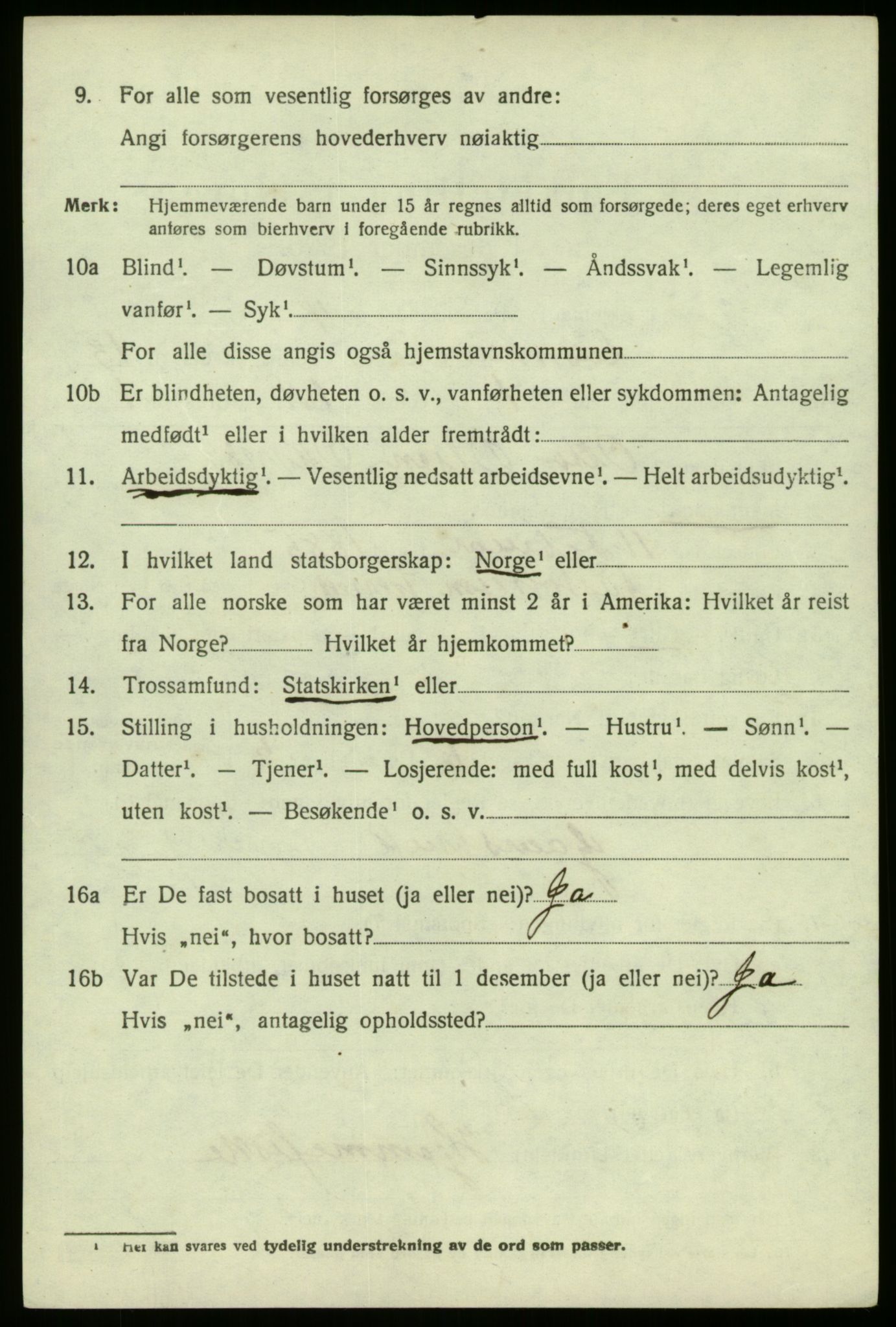 SAB, 1920 census for Austrheim, 1920, p. 4521