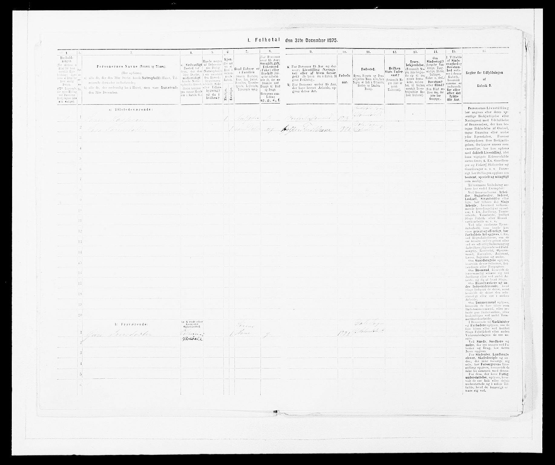 SAB, 1875 census for 1429P Ytre Holmedal, 1875, p. 930