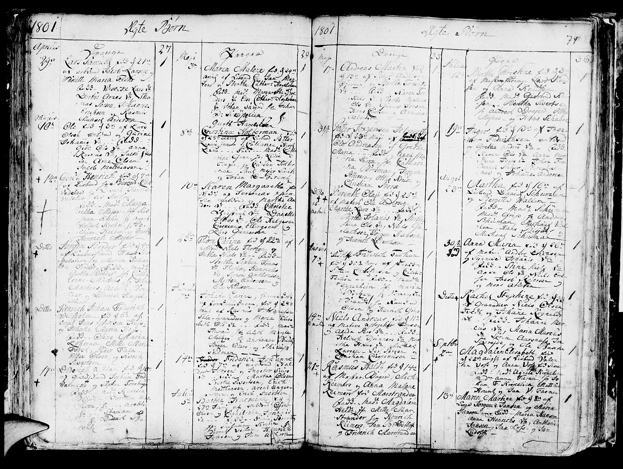 Korskirken sokneprestembete, SAB/A-76101/H/Haa/L0006: Parish register (official) no. A 6, 1790-1820, p. 74