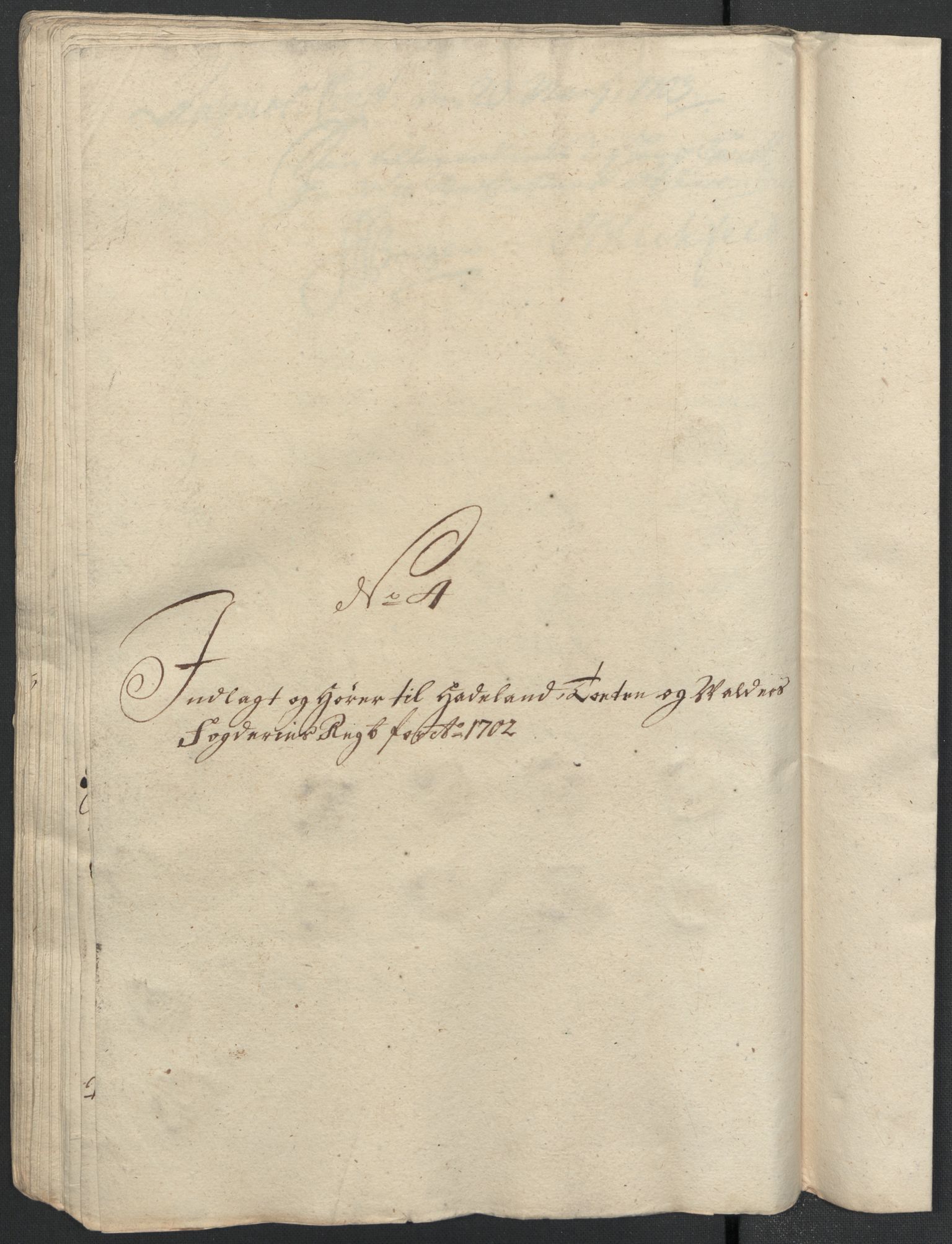 Rentekammeret inntil 1814, Reviderte regnskaper, Fogderegnskap, AV/RA-EA-4092/R18/L1300: Fogderegnskap Hadeland, Toten og Valdres, 1702, p. 266