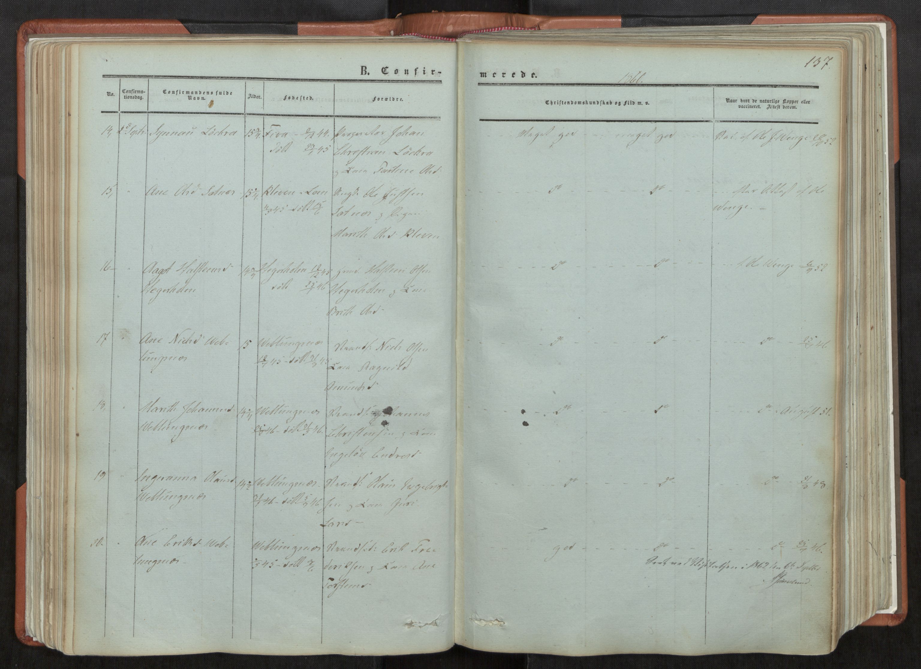 Ministerialprotokoller, klokkerbøker og fødselsregistre - Møre og Romsdal, AV/SAT-A-1454/544/L0572: Parish register (official) no. 544A05, 1854-1886, p. 137