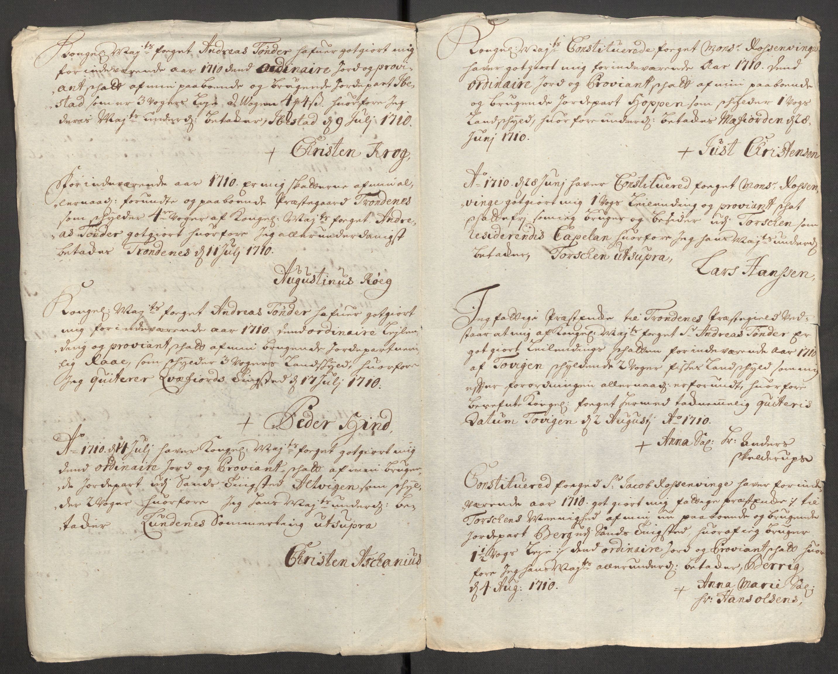 Rentekammeret inntil 1814, Reviderte regnskaper, Fogderegnskap, AV/RA-EA-4092/R68/L4757: Fogderegnskap Senja og Troms, 1708-1710, p. 279