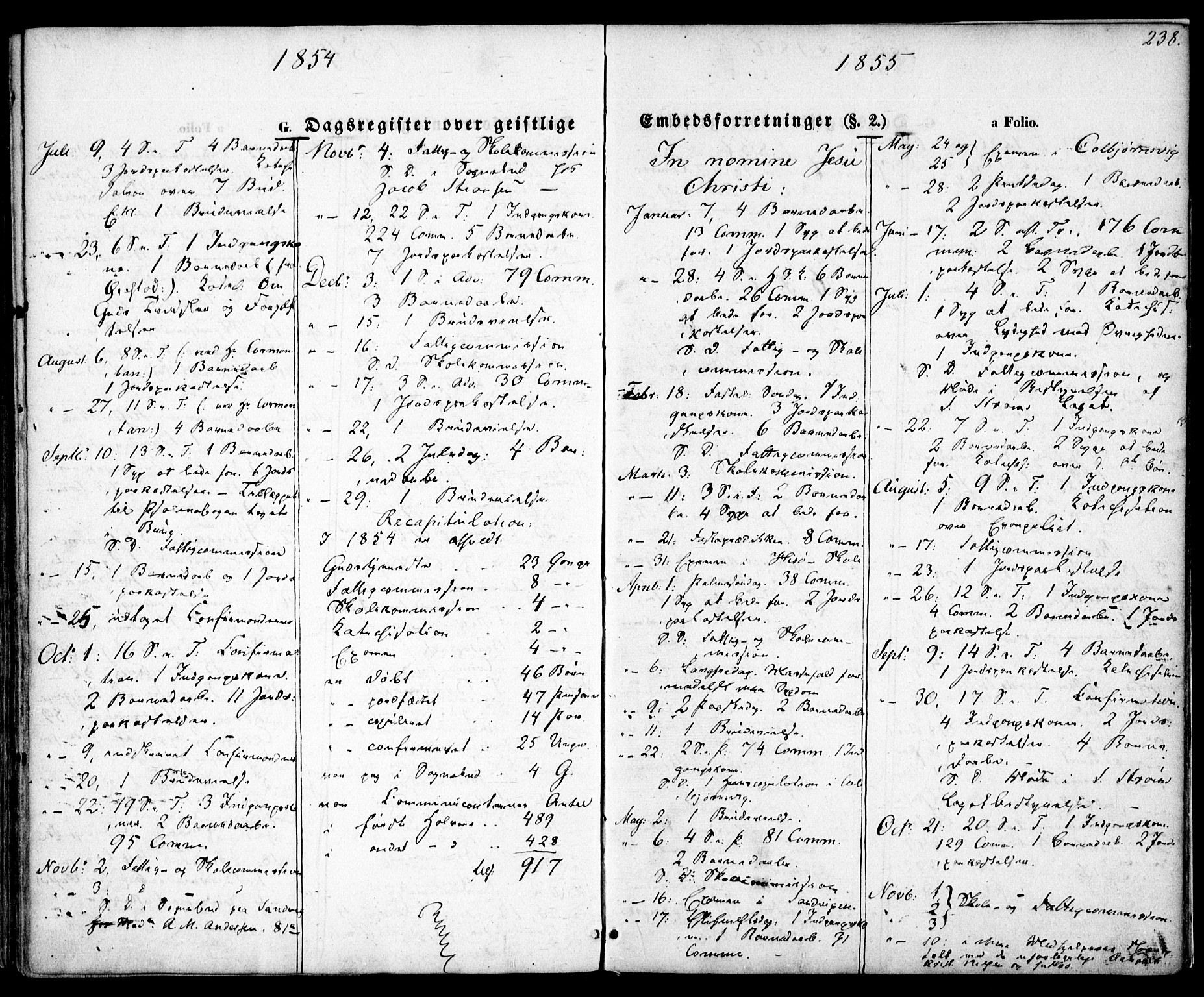Hisøy sokneprestkontor, SAK/1111-0020/F/Fa/L0001: Parish register (official) no. A 1, 1849-1871, p. 238
