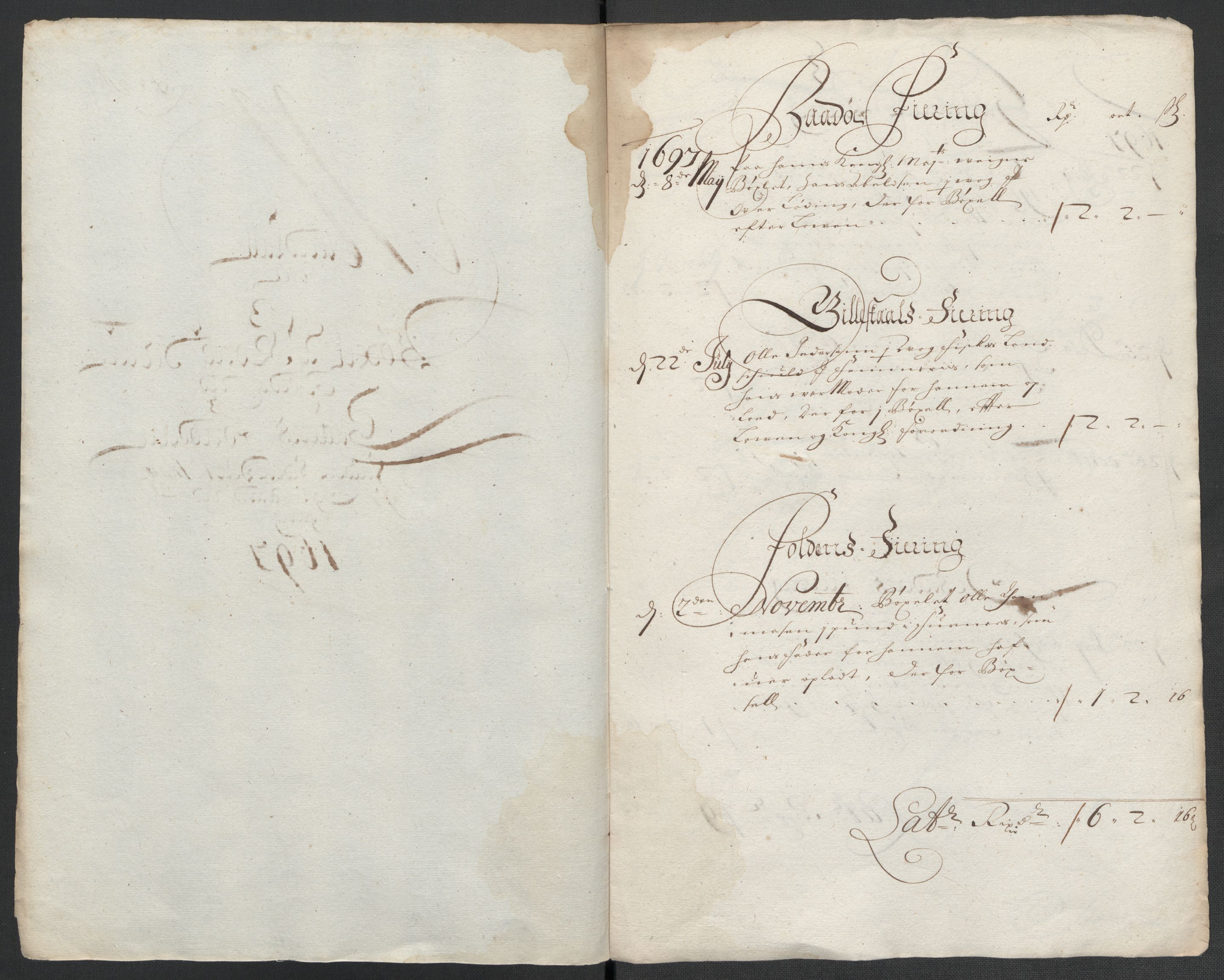 Rentekammeret inntil 1814, Reviderte regnskaper, Fogderegnskap, AV/RA-EA-4092/R66/L4579: Fogderegnskap Salten, 1697-1700, p. 121
