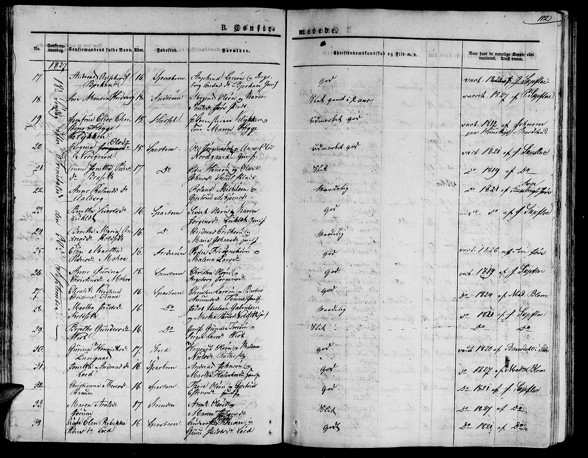 Ministerialprotokoller, klokkerbøker og fødselsregistre - Nord-Trøndelag, SAT/A-1458/735/L0336: Parish register (official) no. 735A05 /1, 1825-1835, p. 112