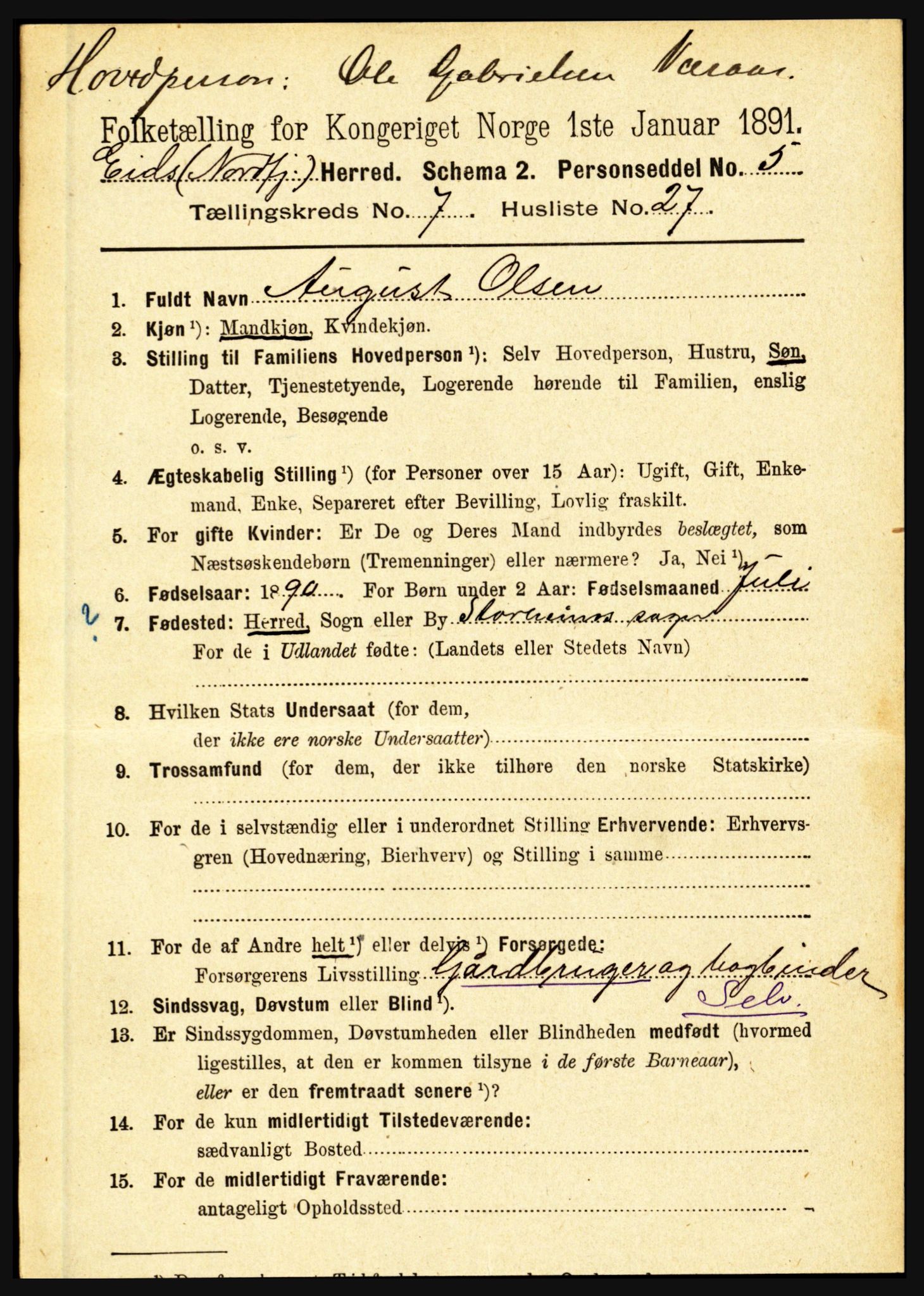 RA, 1891 census for 1443 Eid, 1891, p. 1946