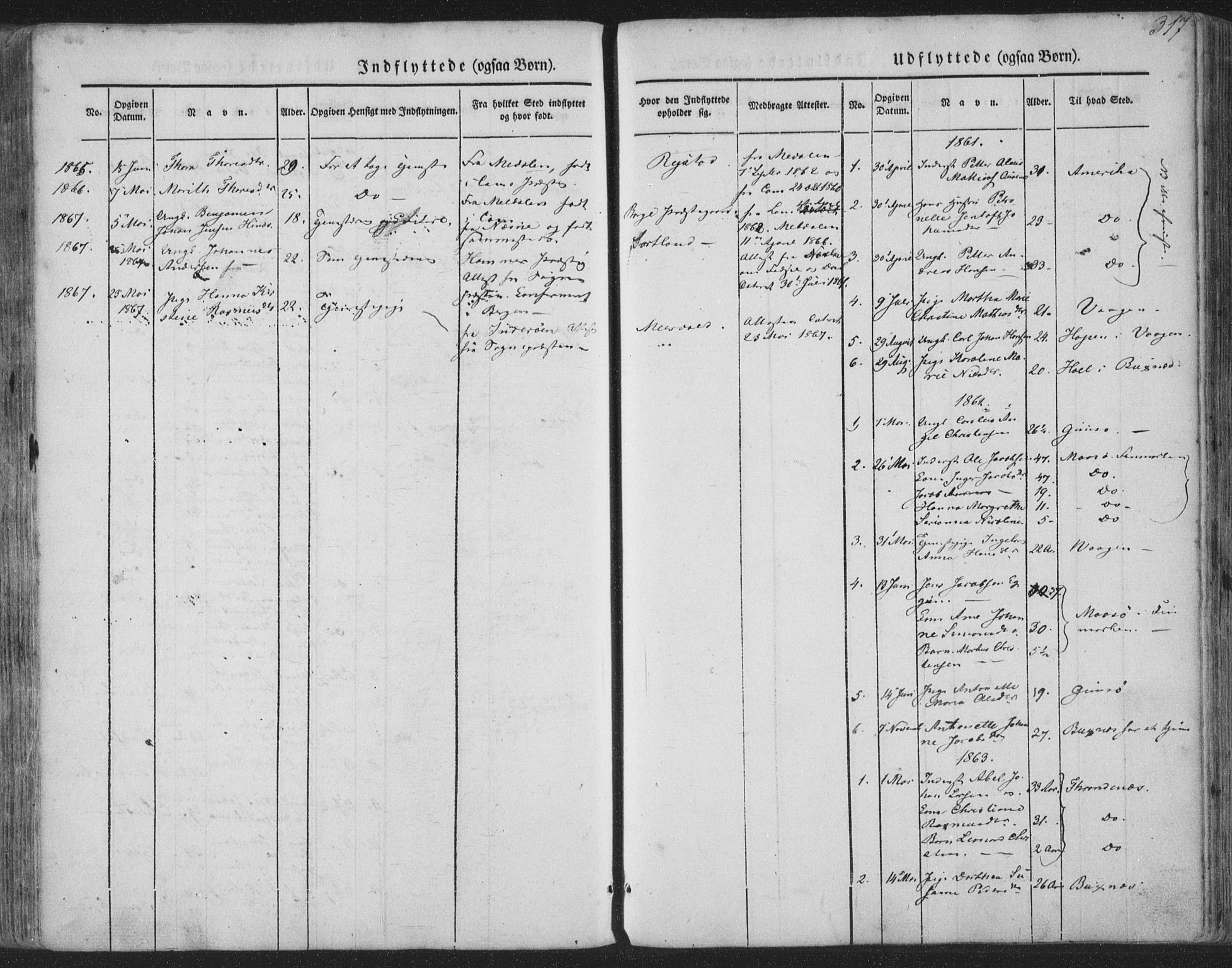 Ministerialprotokoller, klokkerbøker og fødselsregistre - Nordland, AV/SAT-A-1459/880/L1131: Parish register (official) no. 880A05, 1844-1868, p. 317