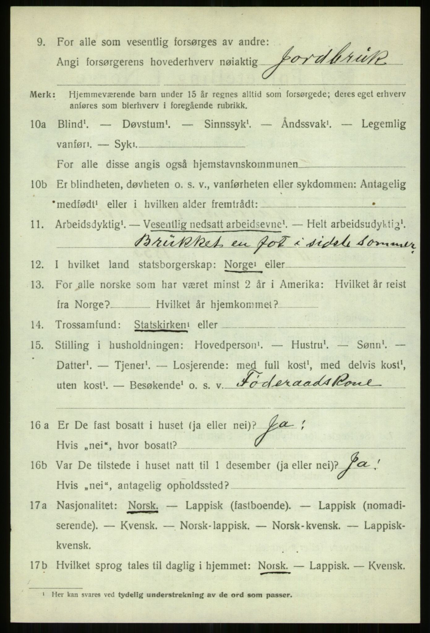 SATØ, 1920 census for Målselv, 1920, p. 7006