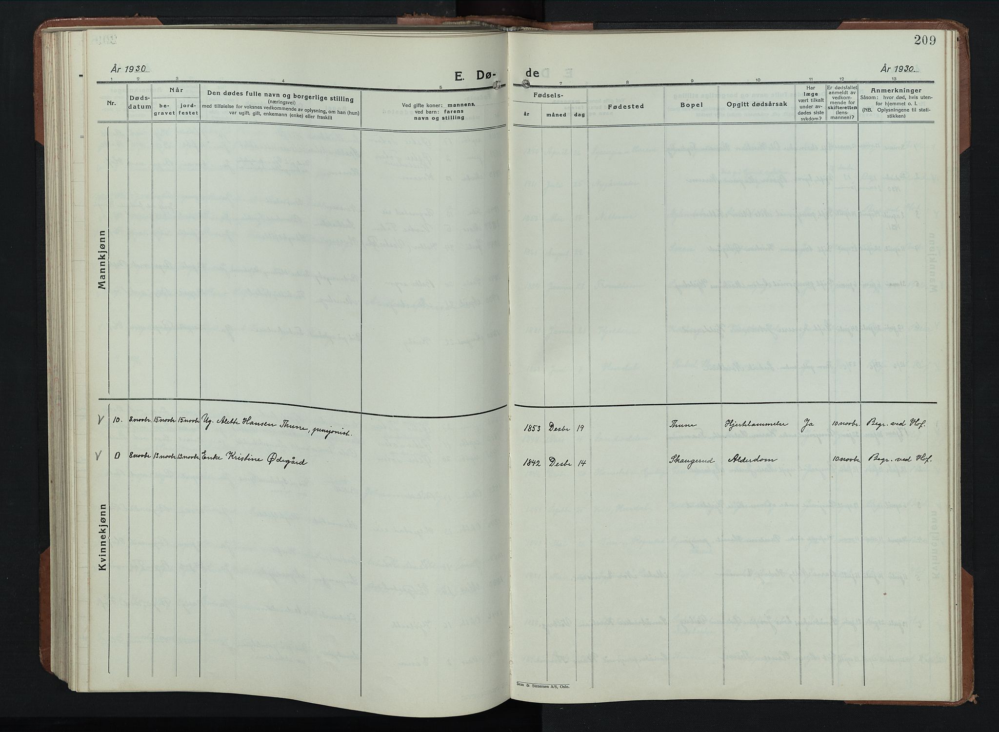 Balke prestekontor, AV/SAH-PREST-106/H/Ha/Hab/L0002: Parish register (copy) no. 2, 1929-1951, p. 209