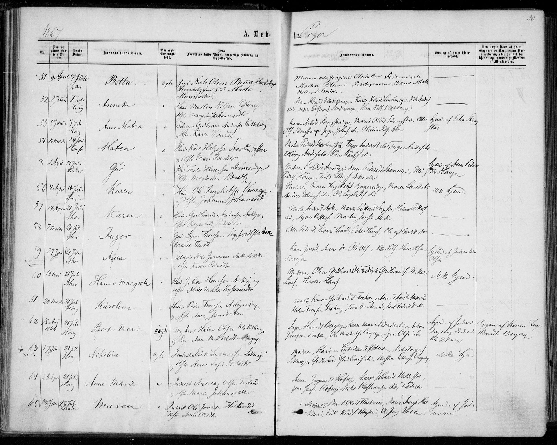 Norderhov kirkebøker, AV/SAKO-A-237/F/Fa/L0013: Parish register (official) no. 13, 1866-1874, p. 30