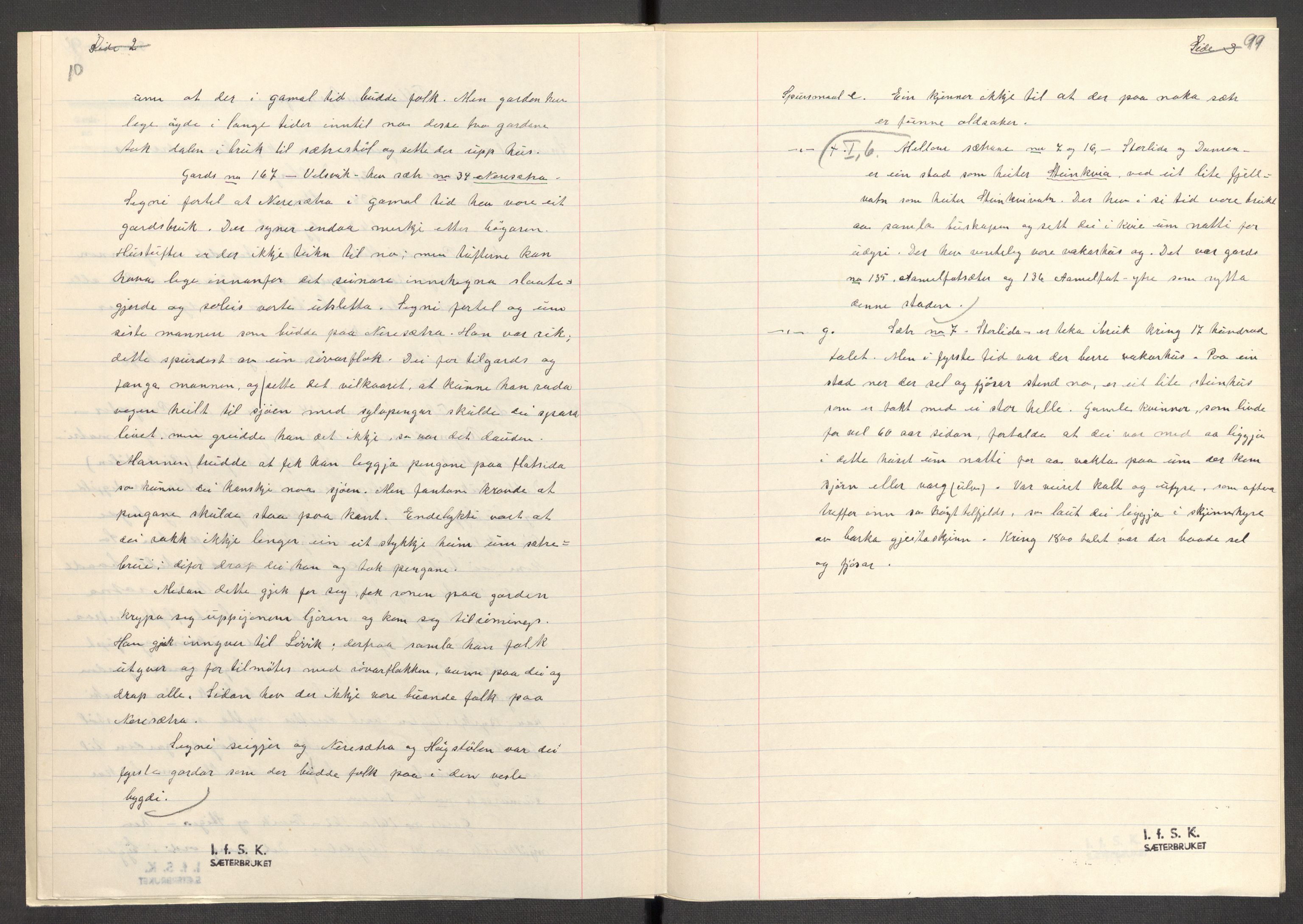 Instituttet for sammenlignende kulturforskning, AV/RA-PA-0424/F/Fc/L0012/0002: Eske B12: / Møre og Romsdal (perm XXXII), 1934-1936, p. 99