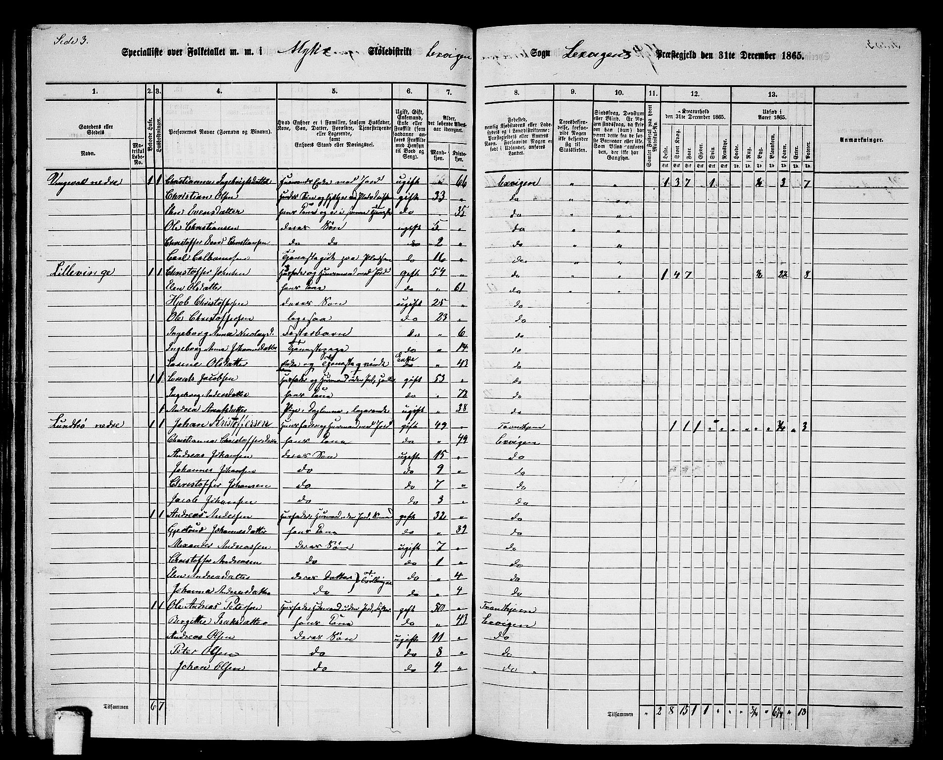 RA, 1865 census for Leksvik, 1865, p. 79