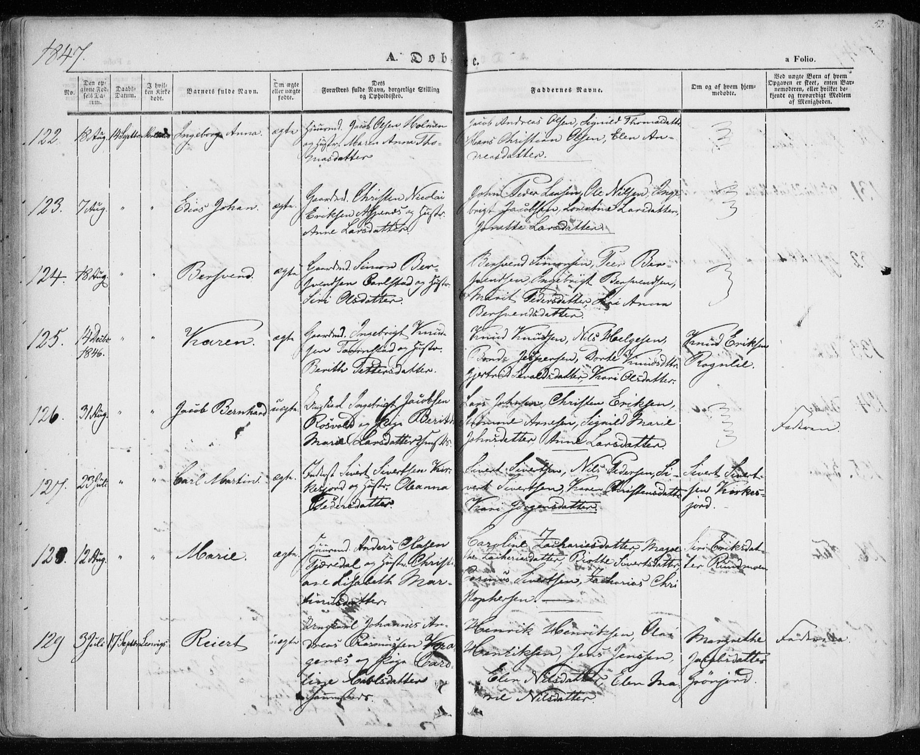 Lenvik sokneprestembete, SATØ/S-1310/H/Ha/Haa/L0006kirke: Parish register (official) no. 6, 1845-1854, p. 52