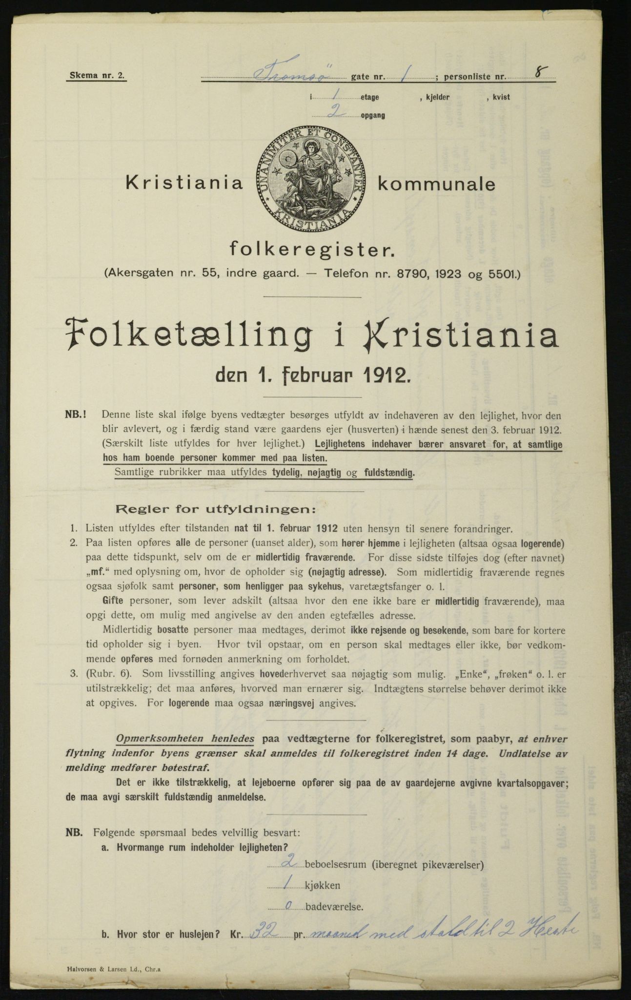 OBA, Municipal Census 1912 for Kristiania, 1912, p. 115624