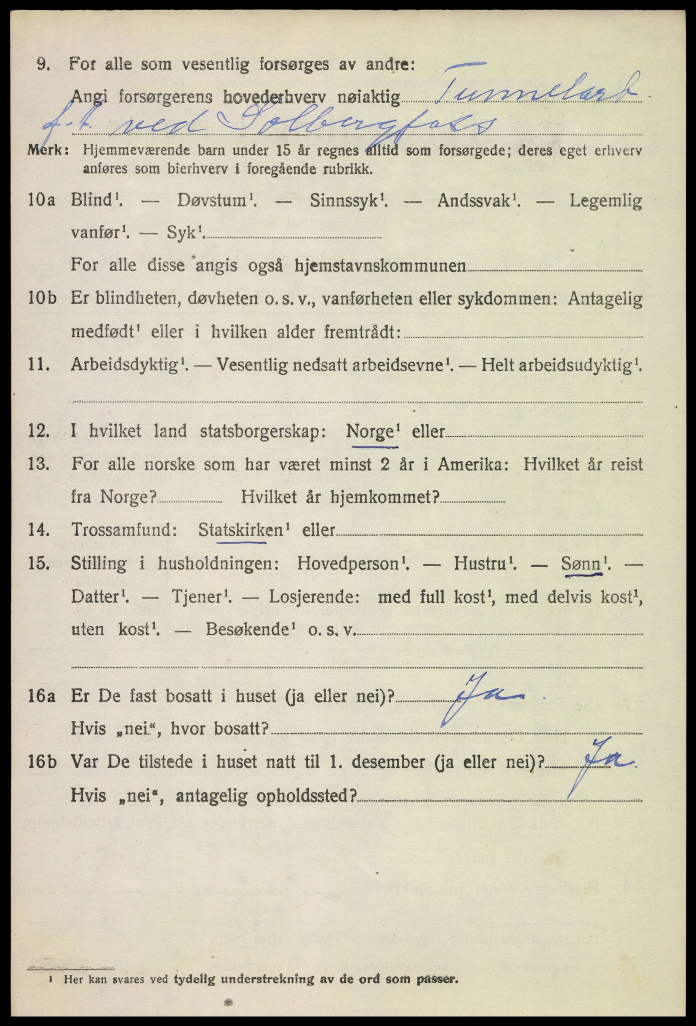 SAH, 1920 census for Lunner, 1920, p. 7662